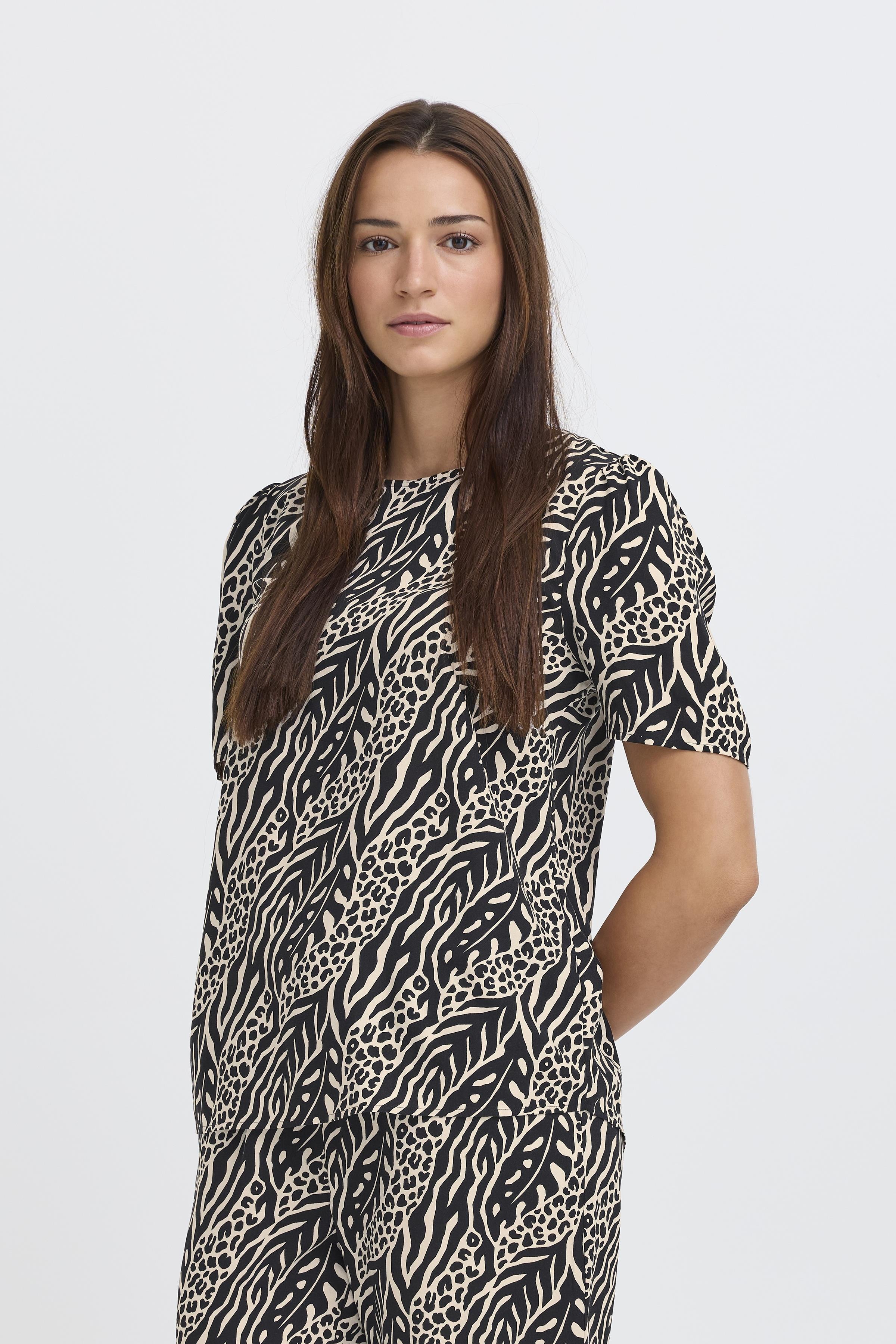 BYMMJOELLA ONECK BLOUSE  2 NATURE VIBES METEORITE - 10