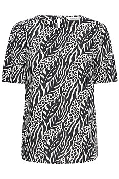 BYMMJOELLA ONECK BLOUSE  2 NATURE VIBES METEORITE