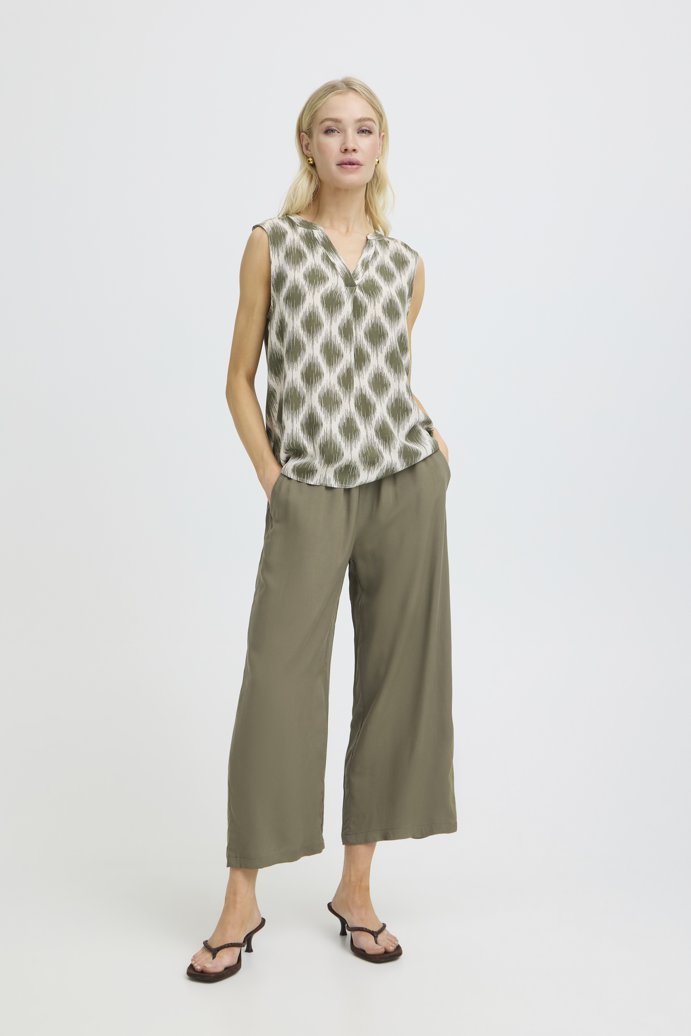 BYMMJOELLA CROP PANTS 2 - Kalamata - 6