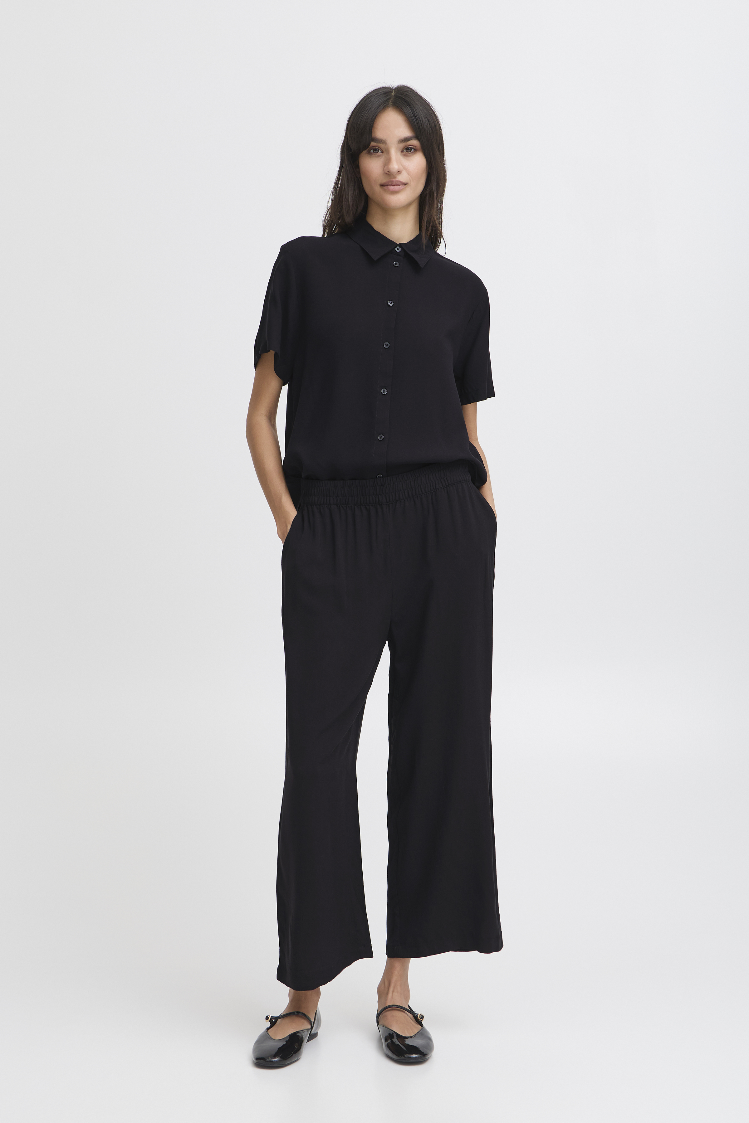 BYMMJOELLA CROP PANTS 2 - Black - 7