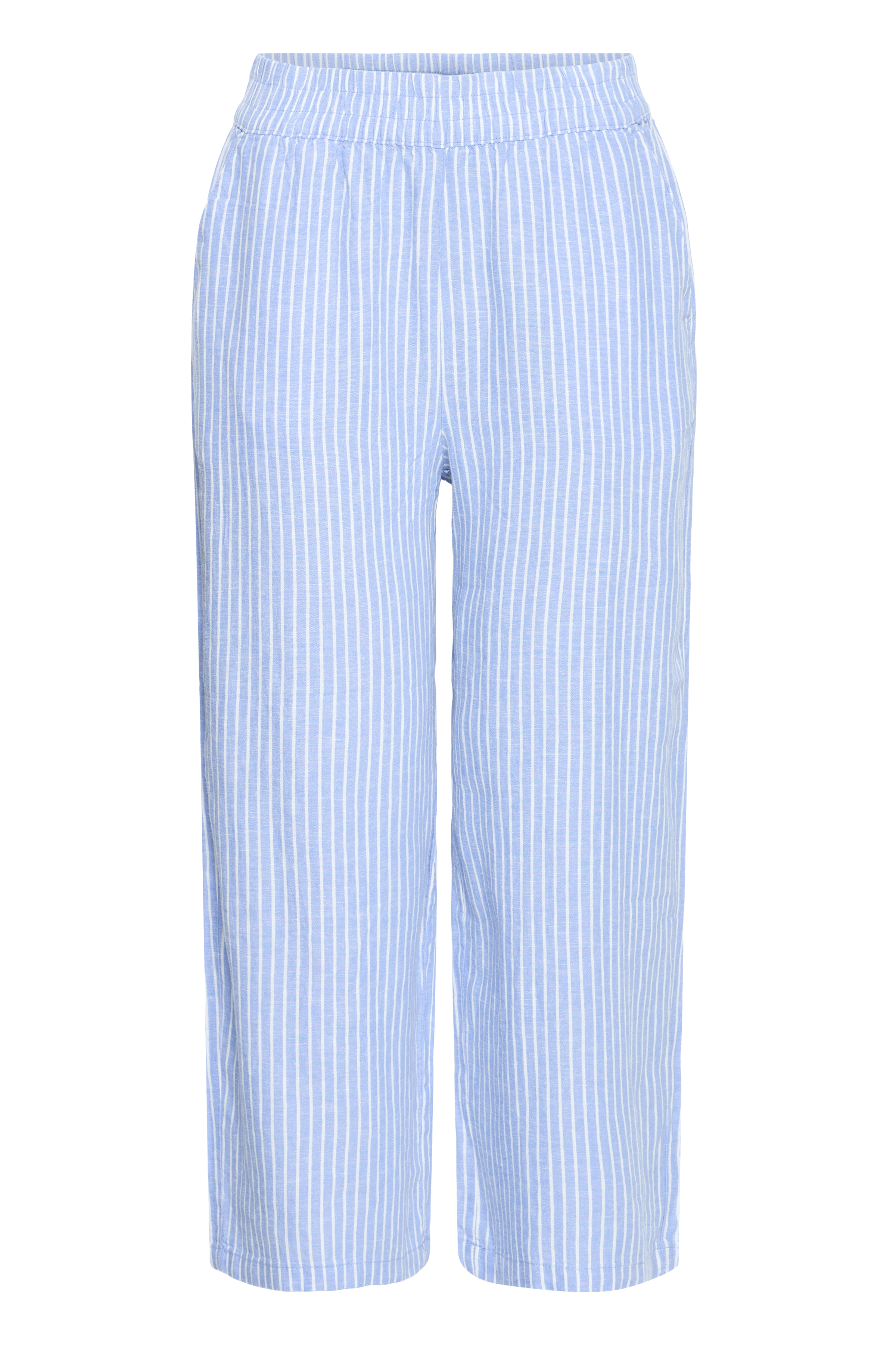BYFALAKKA CROP PANTS DELLA ROBBIA BLUE STRIPE
