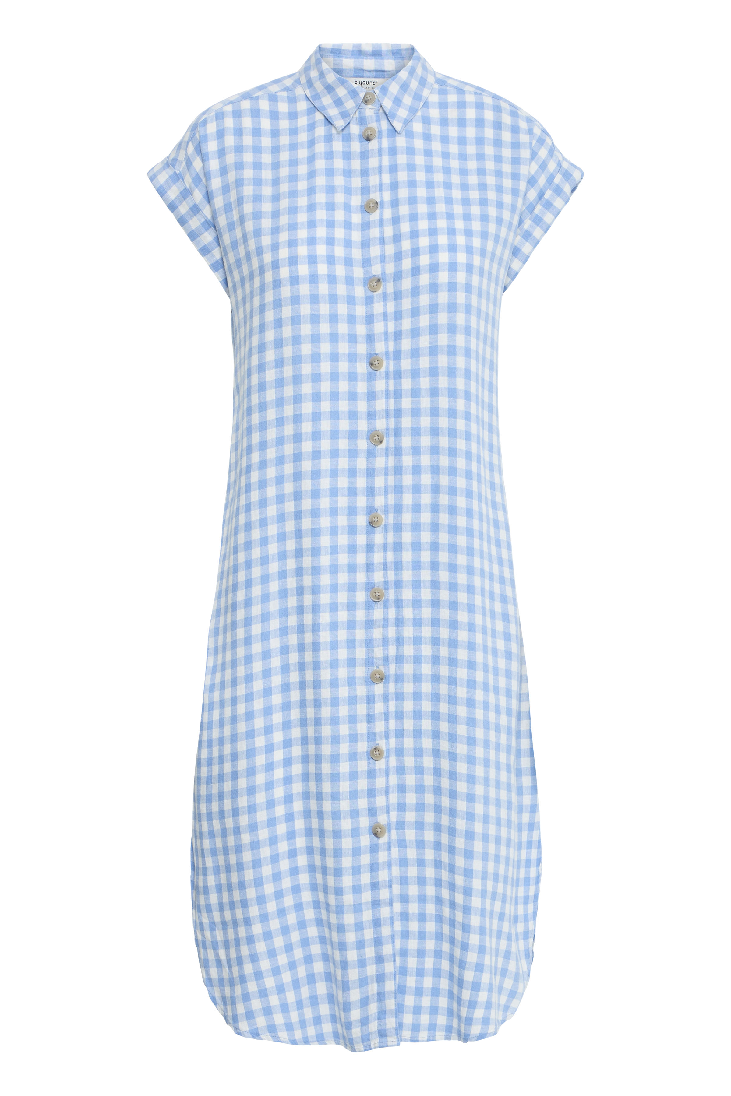 BYFALAKKA SS SHIRT DRESS - DELLA ROBBIA BLUE CHECK
