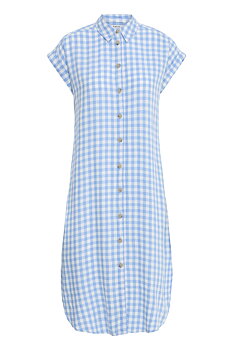 BYFALAKKA SS SHIRT DRESS - DELLA ROBBIA BLUE CHECK