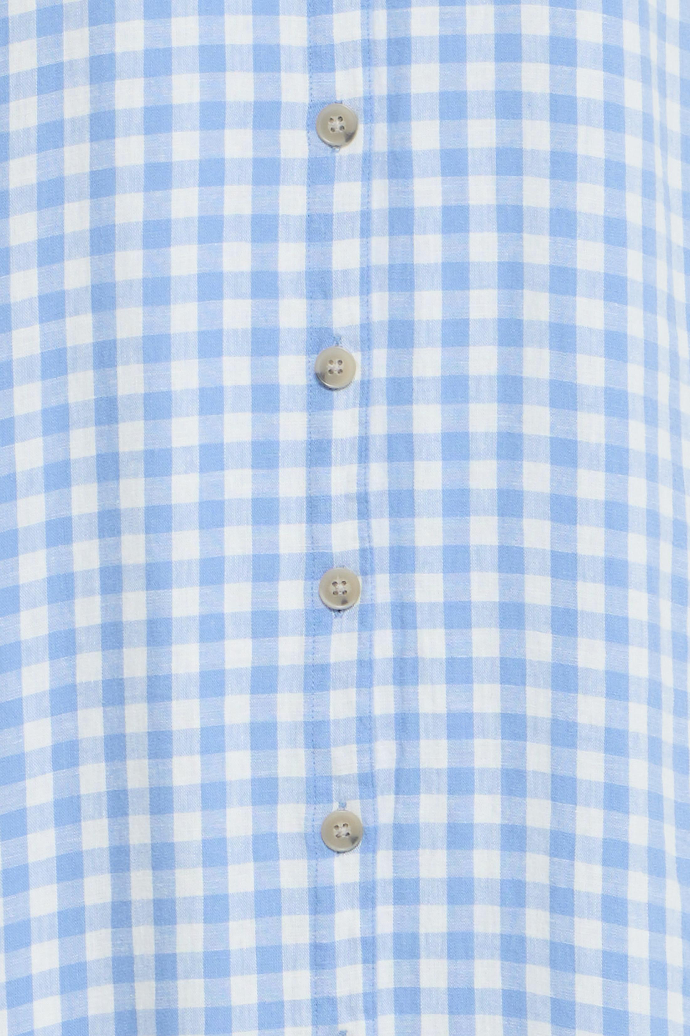 BYFALAKKA SS SHIRT DRESS - DELLA ROBBIA BLUE CHECK - 3