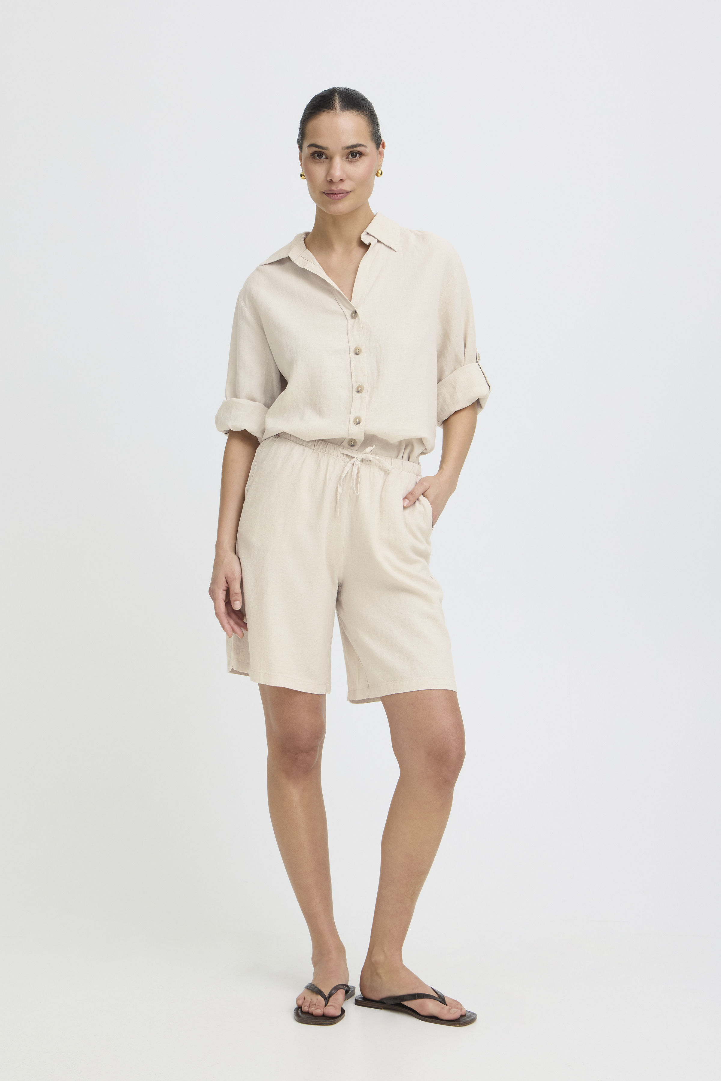 BYFALAKKA LONG SHORTS 2 - Rainy Day Melange - 8