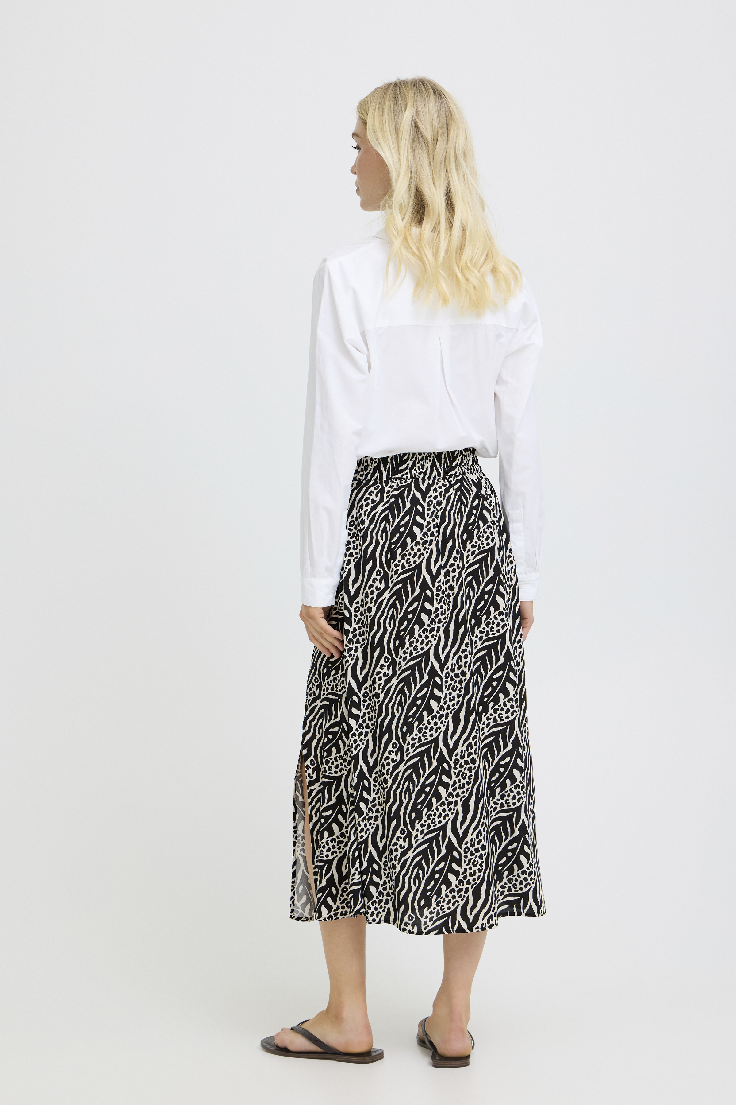 BYMMJOELLA MIDI SKIRT 3 NATURE VIBES METEORITE - 7
