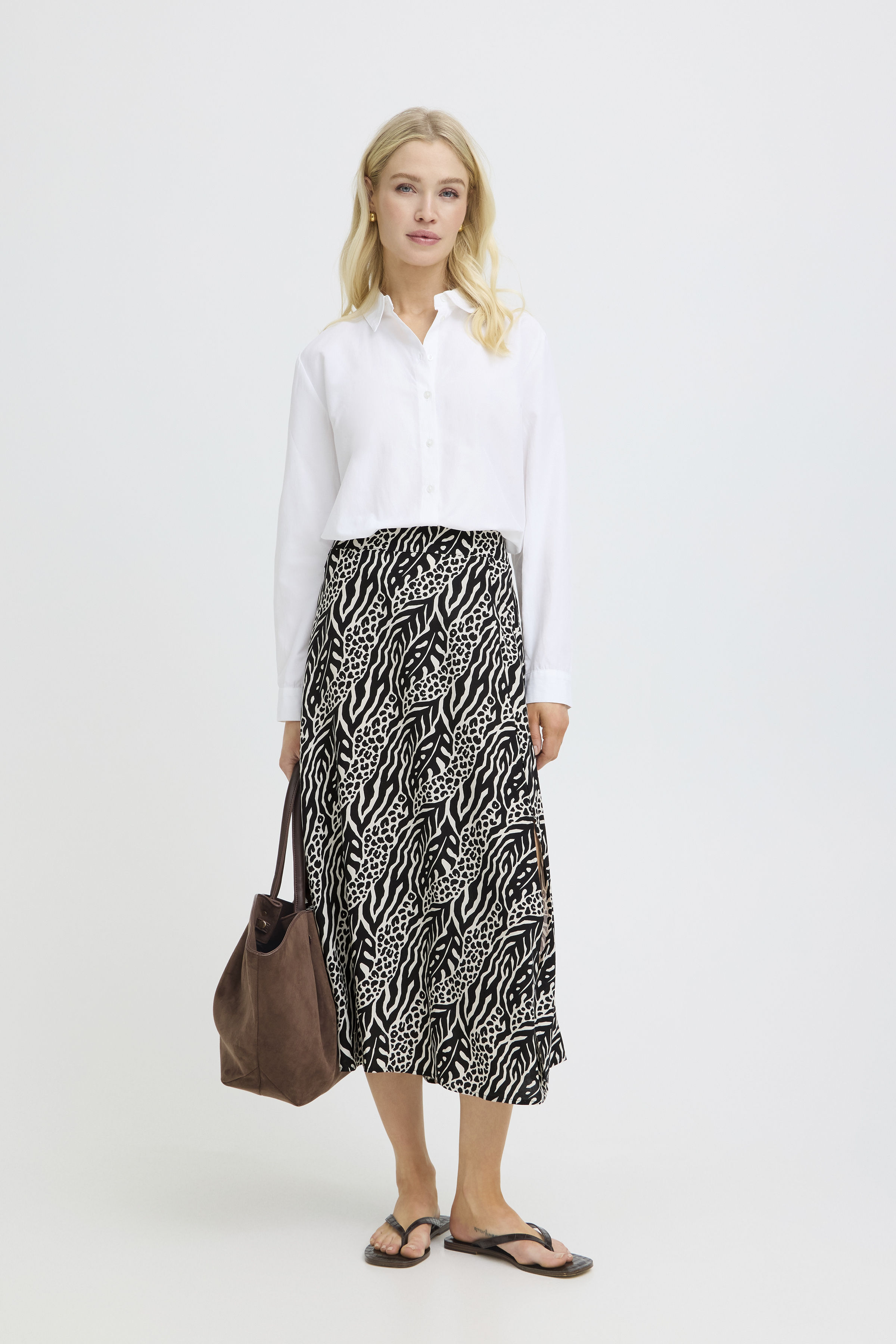 BYMMJOELLA MIDI SKIRT 3 NATURE VIBES METEORITE - 5