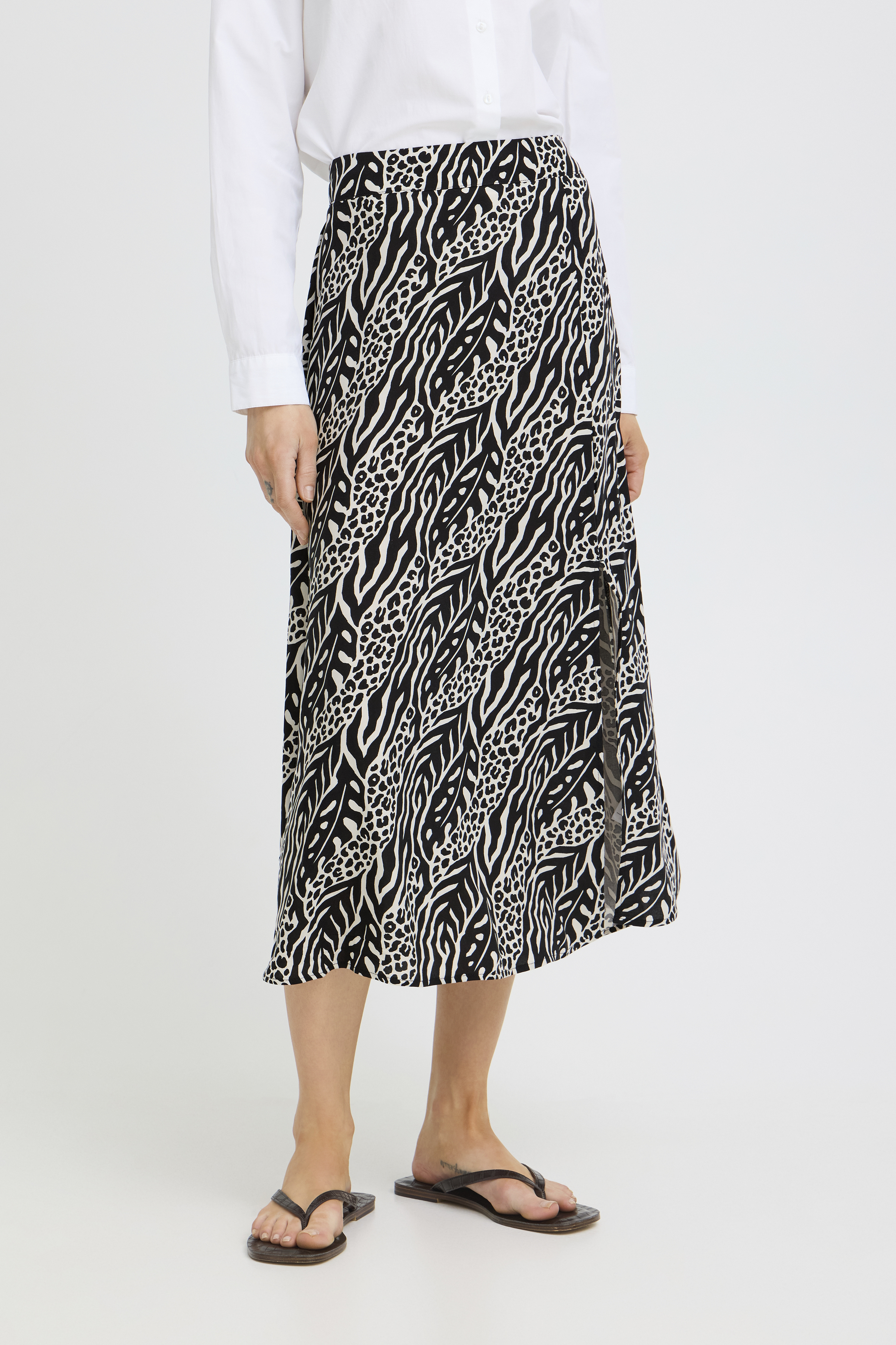 BYMMJOELLA MIDI SKIRT 3 NATURE VIBES METEORITE - 6
