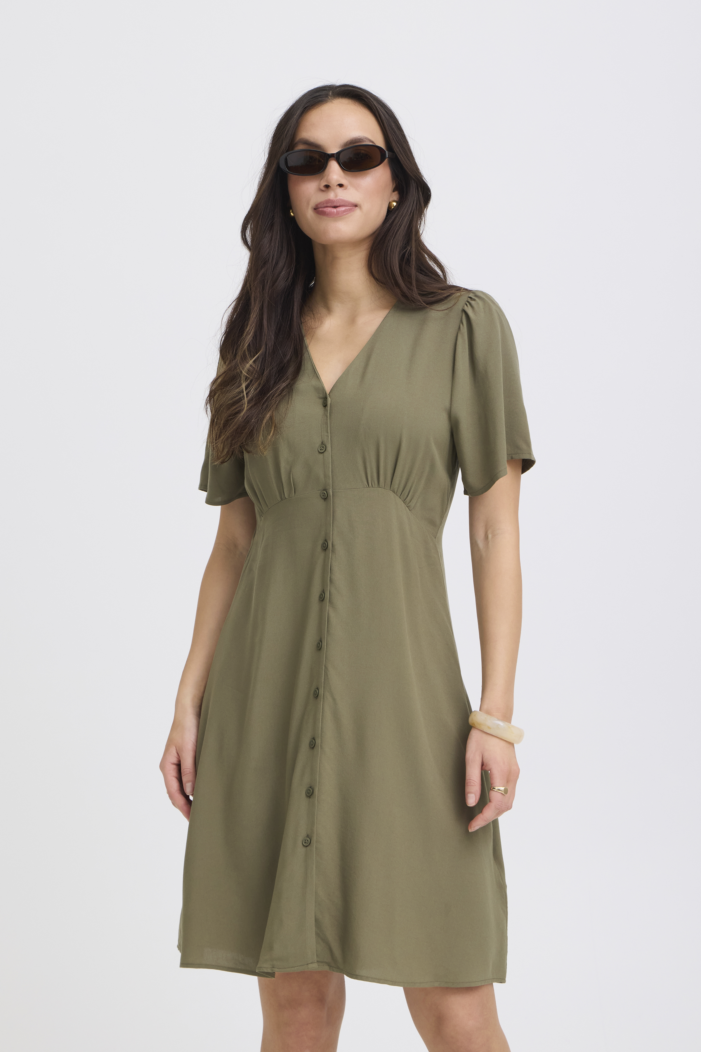 BYMMJOELLA SHORT VNECK DRESS 4 Kalamata - 6