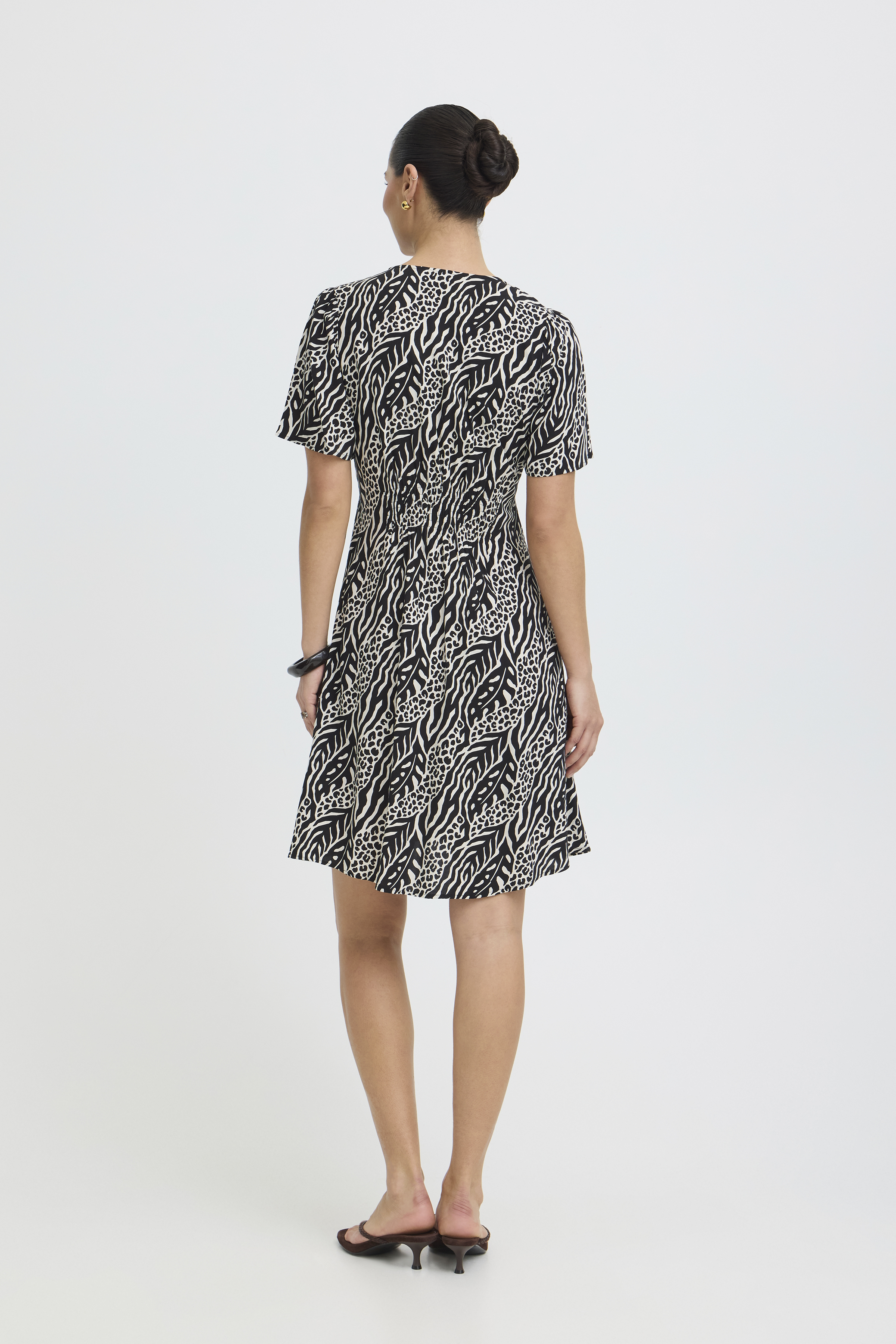 BYMMJOELLA SHORT VNECK DRESS 4 NATURE VIBES METEORITE - 7