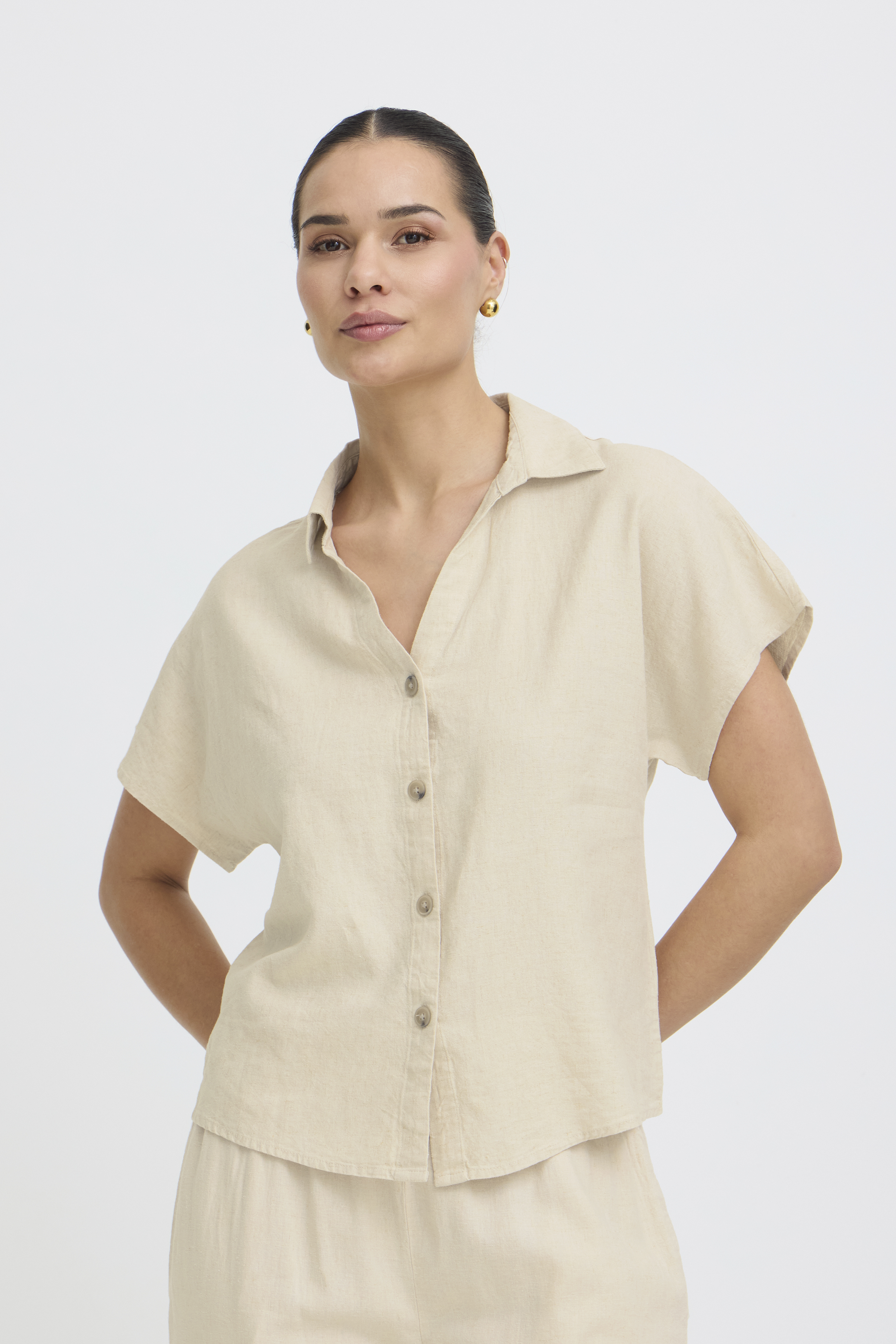 BYFALAKKA CAP SL SHIRT Rainy Day Melange - 7