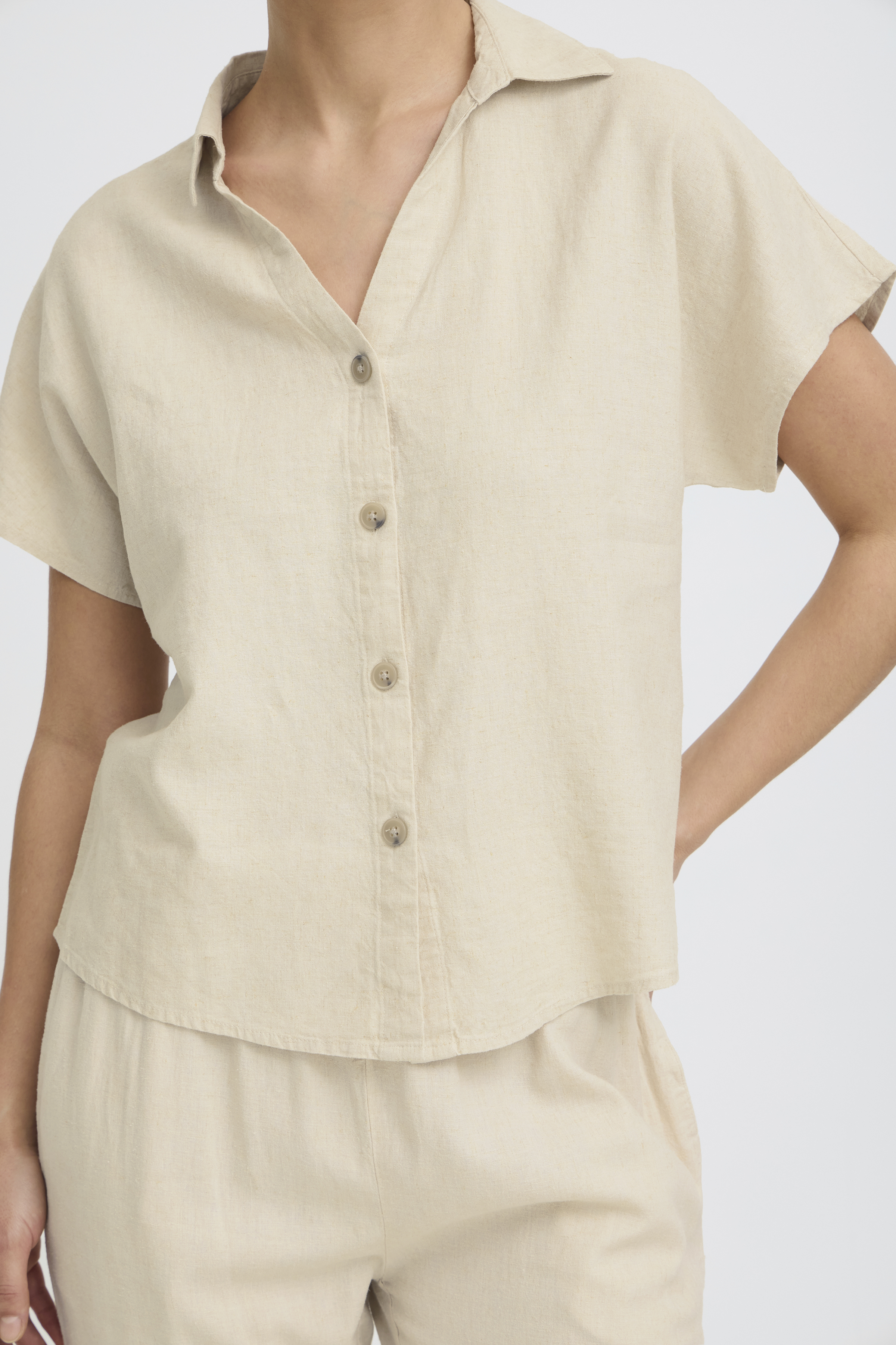 BYFALAKKA CAP SL SHIRT Rainy Day Melange - 5