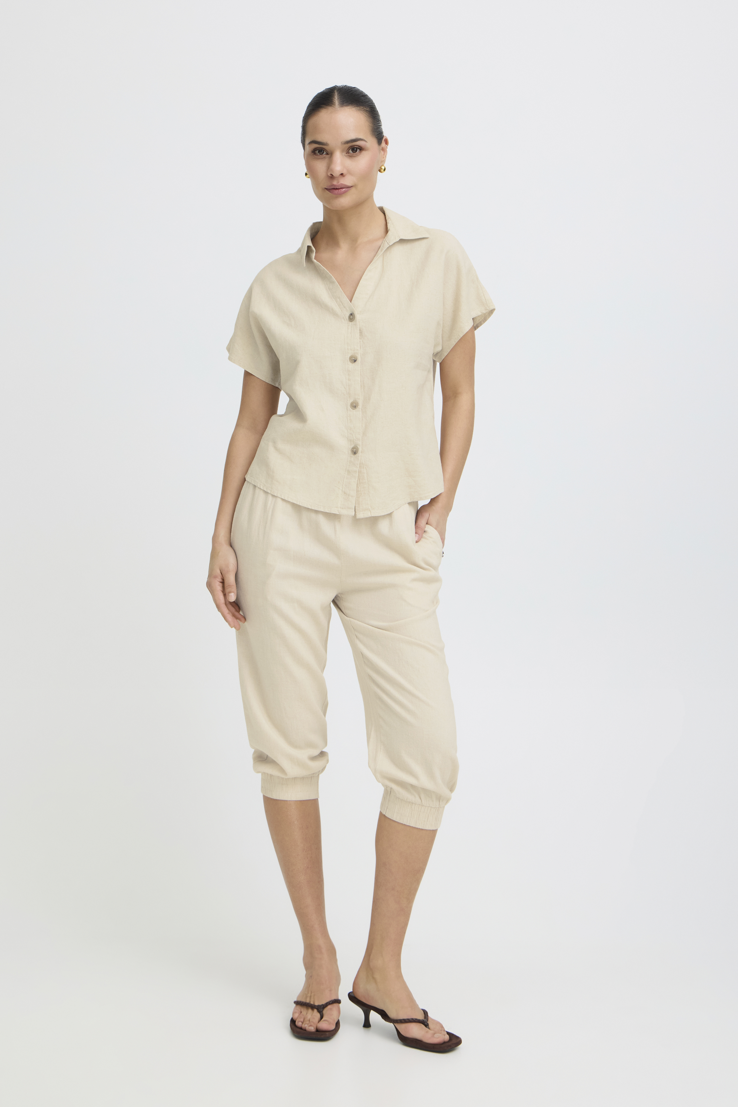 BYFALAKKA CAP SL SHIRT Rainy Day Melange - 6