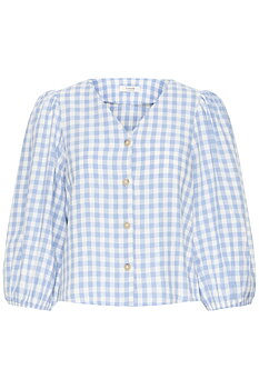 BYFALAKKA PUFF SHIRT DELLA ROBBIA BLUE CHECK