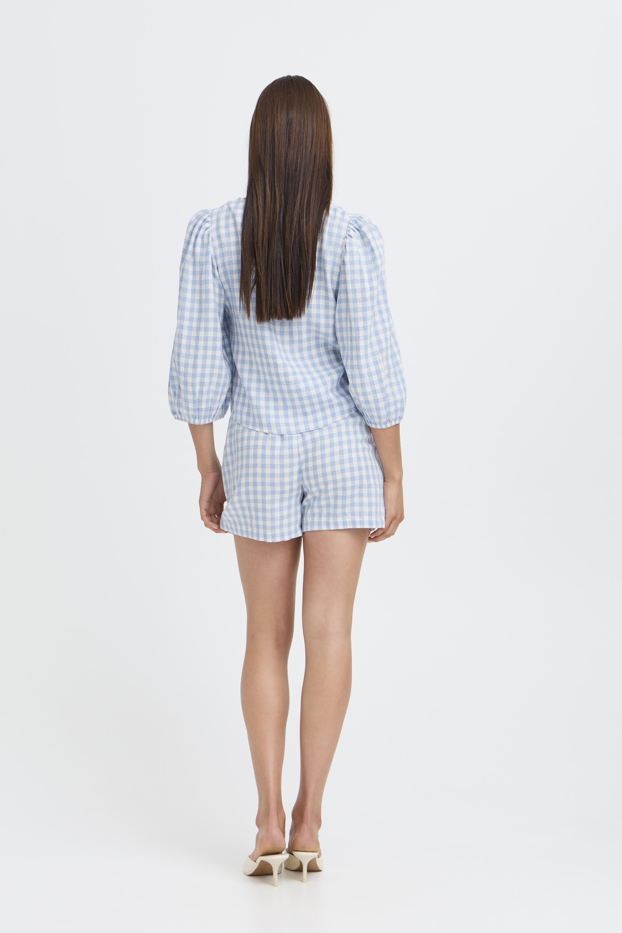 BYFALAKKA PUFF SHIRT DELLA ROBBIA BLUE CHECK - 8