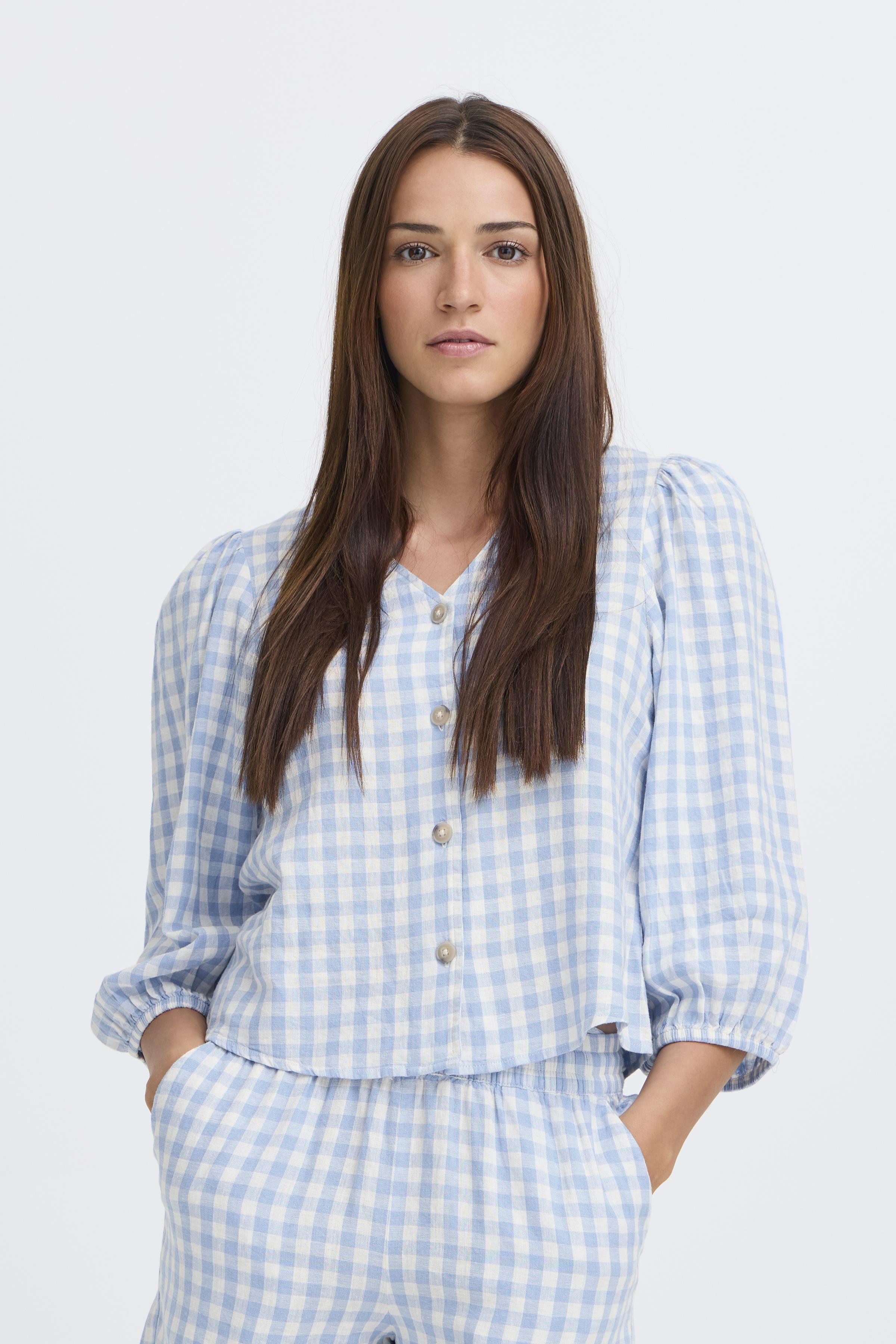 BYFALAKKA PUFF SHIRT DELLA ROBBIA BLUE CHECK - 7