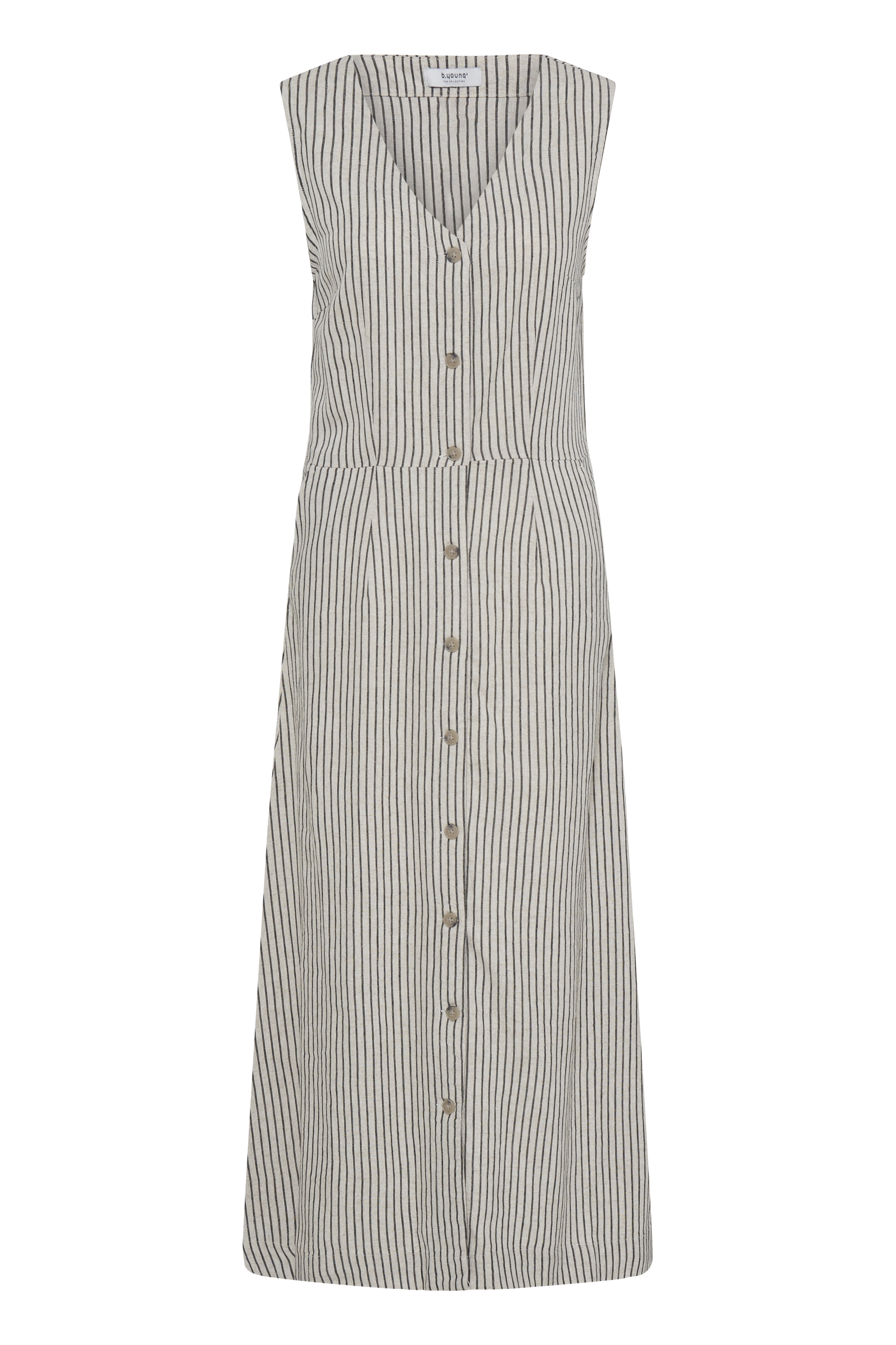 BYFALAKKA BUTTON DRESS 2 RAINY DAY STRIPE