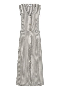 BYFALAKKA BUTTON DRESS 2 RAINY DAY STRIPE