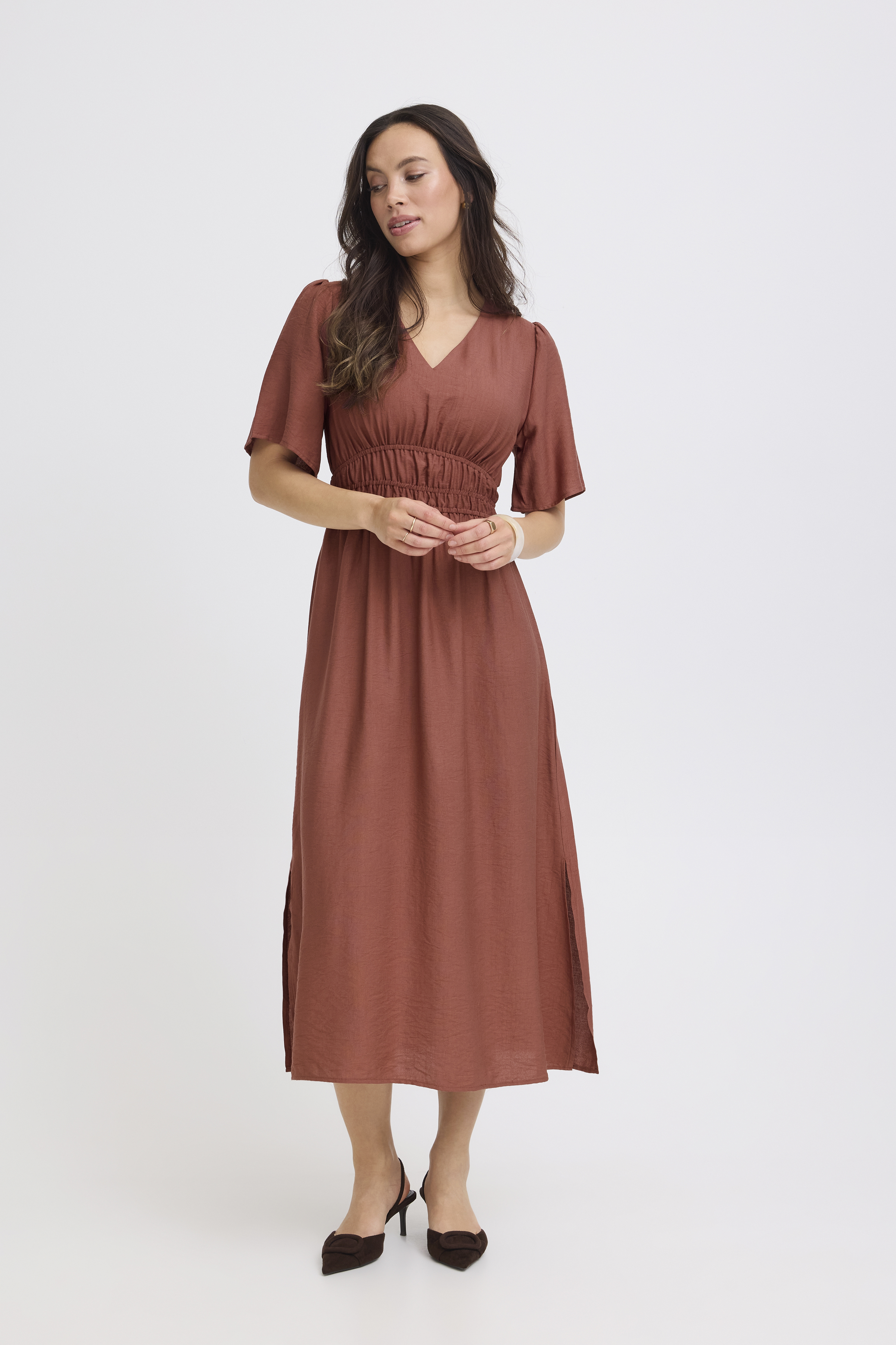 BYIGGY DRESS Marsala - 6