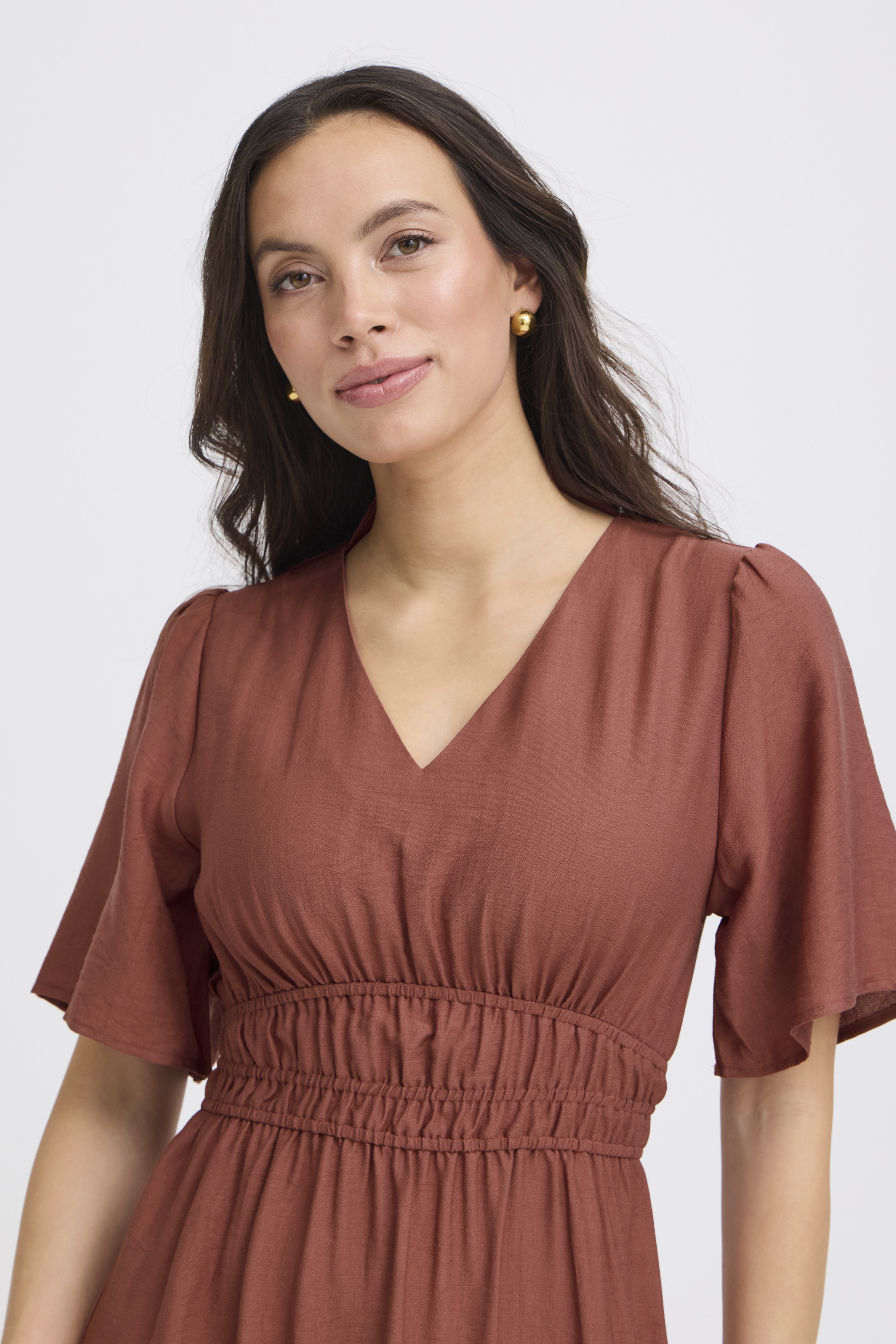 BYIGGY DRESS Marsala - 4
