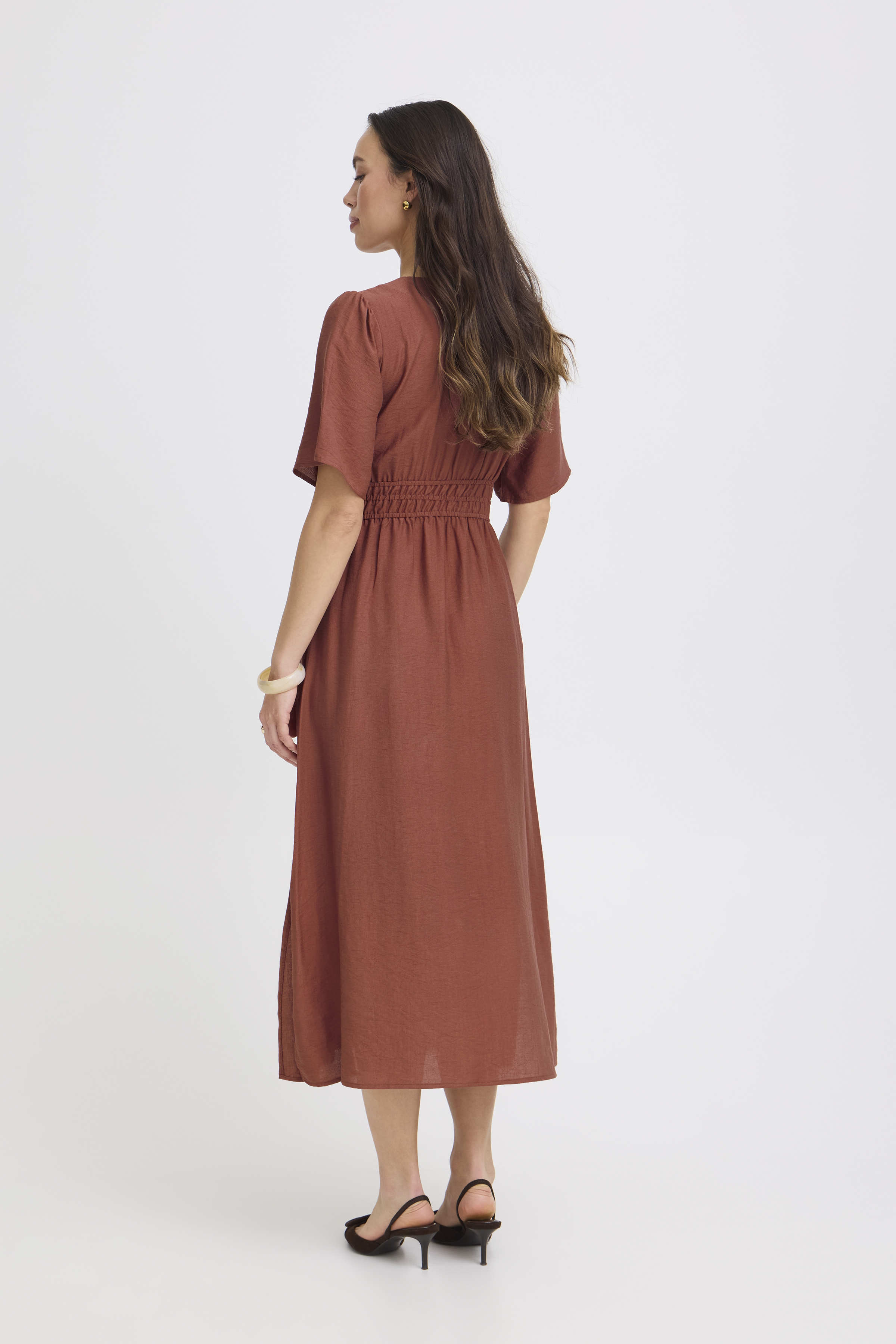 BYIGGY DRESS Marsala - 8