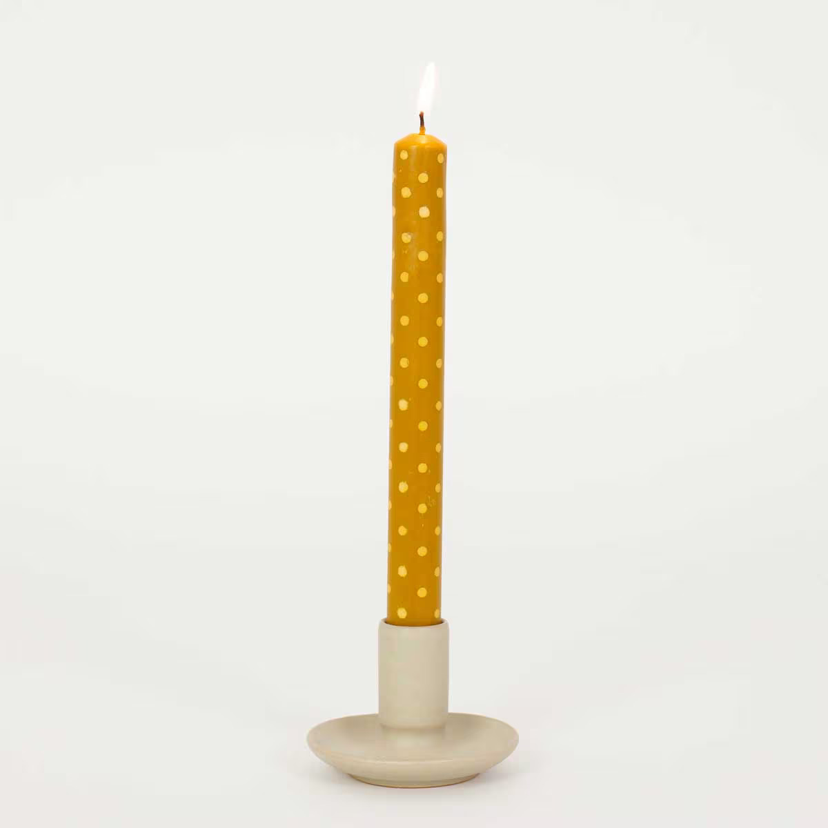 Ljus Minidot senap/vit 2-p, a World of Craft - 2