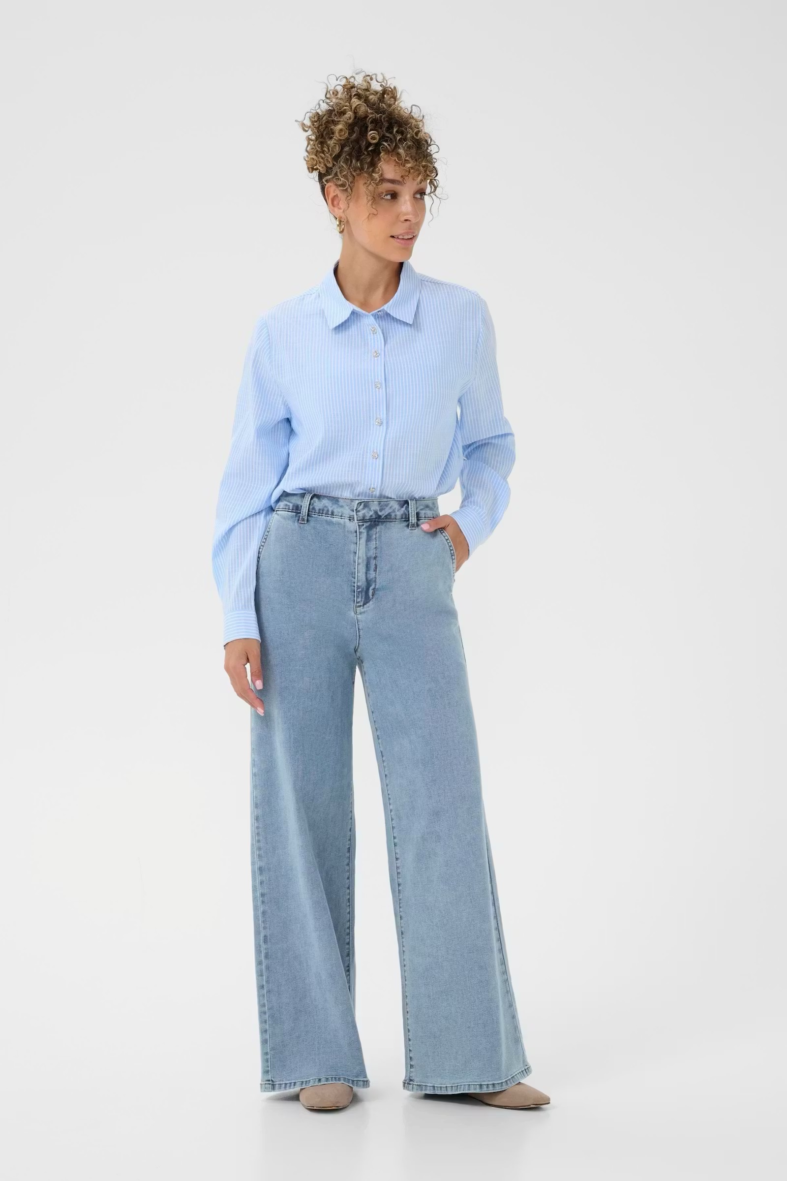 VISTI PANT  - JEANS - CREAM - 2