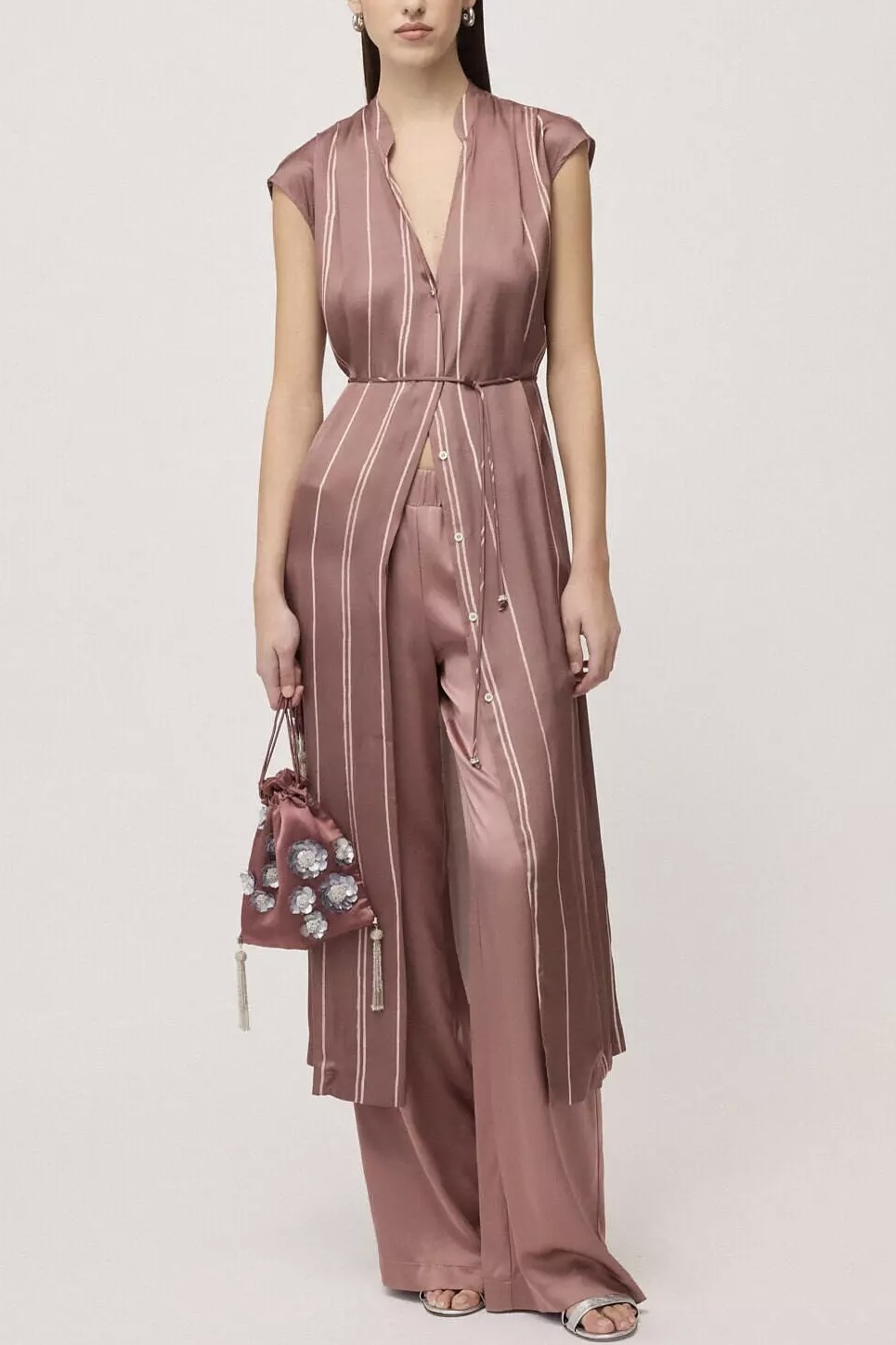 OttodÁme - Viscose Midi Dress Blush - 3