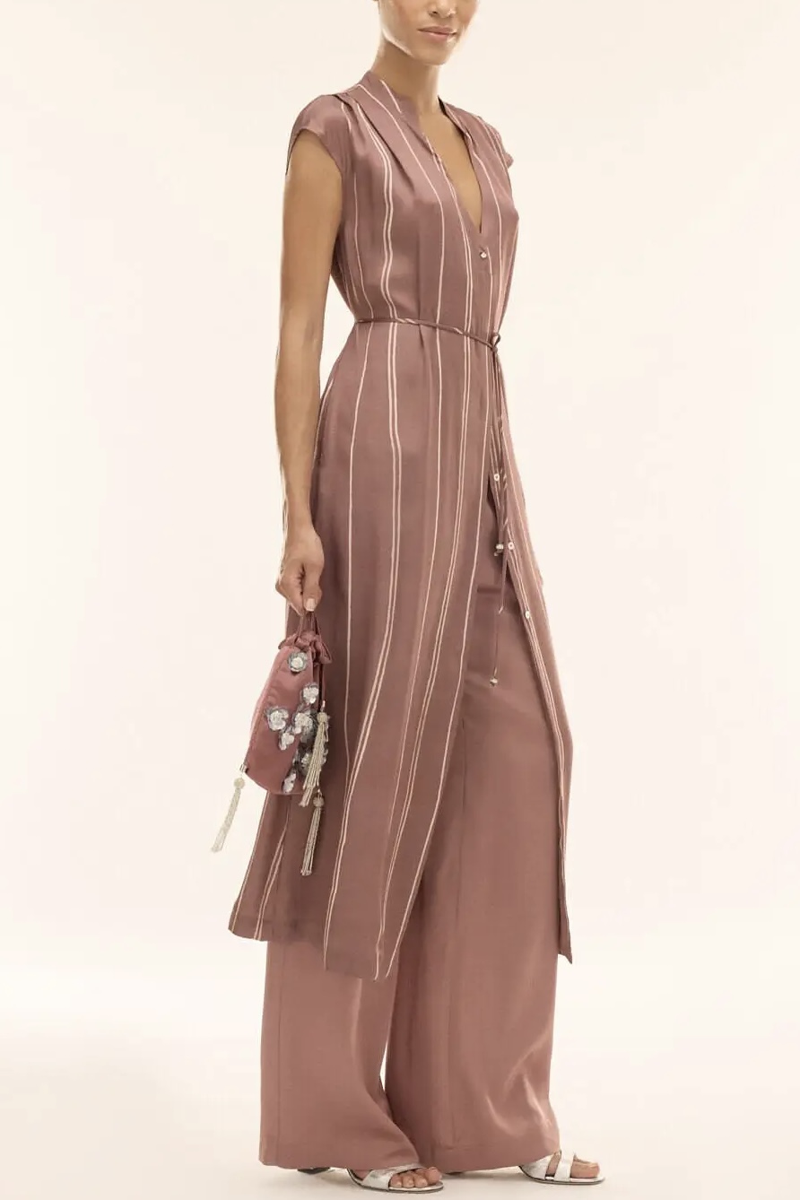 OttodÁme - Viscose Midi Dress Blush - 6
