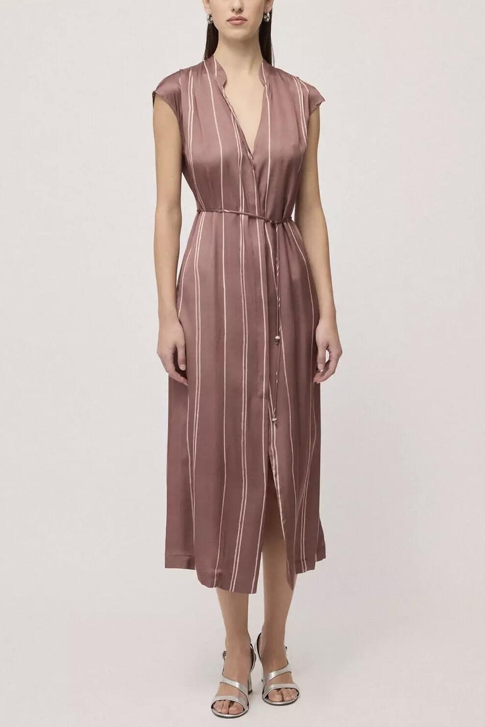OttodÁme - Viscose Midi Dress Blush - 4