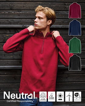 Recycled Fleece Quarter Zip - Neutral - 4 olika färger
