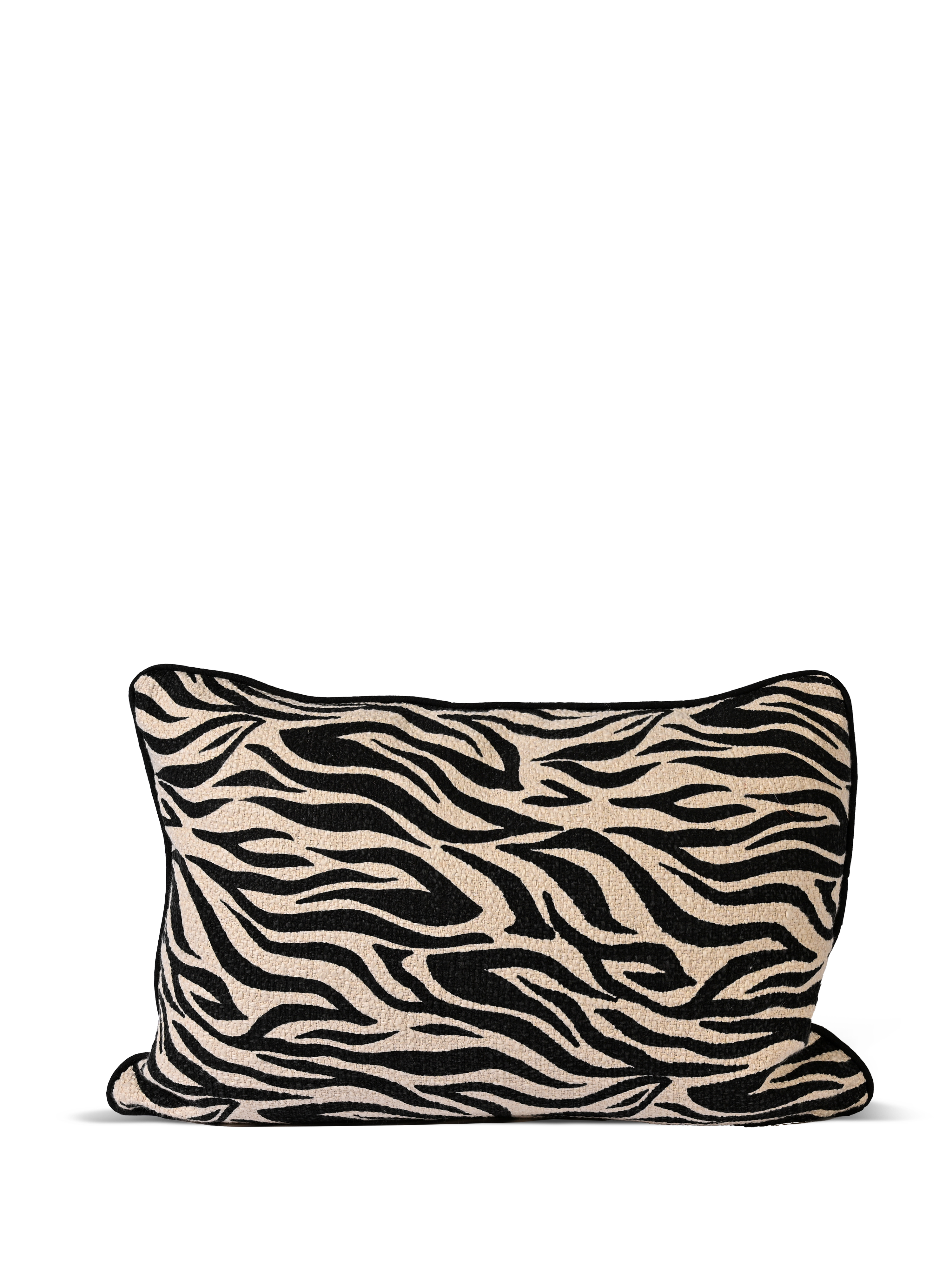 Kudde Anima zebra svart L 60x40 cm