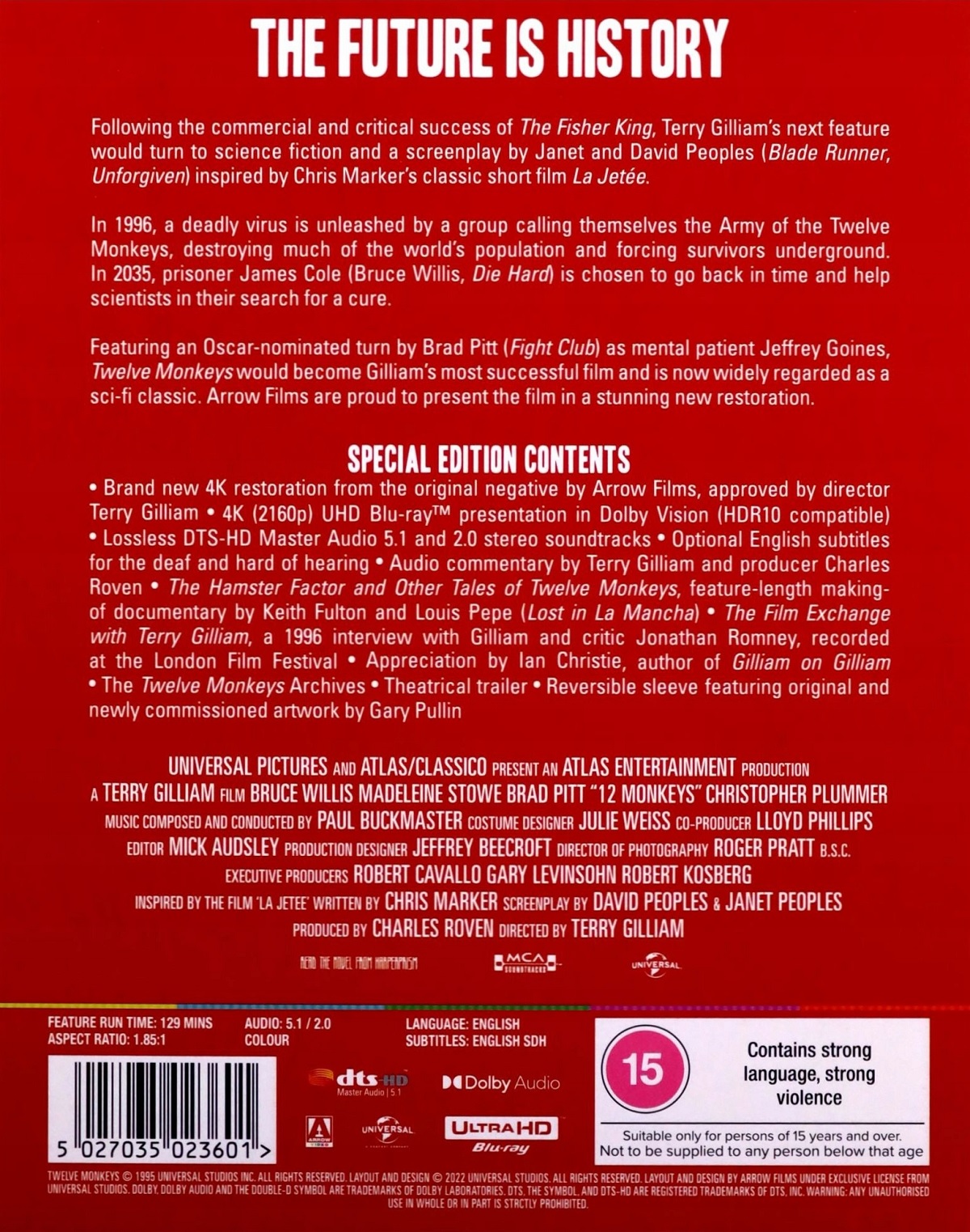 Twelve Monkeys (ej svensk text) (4K Ultra HD) - 2