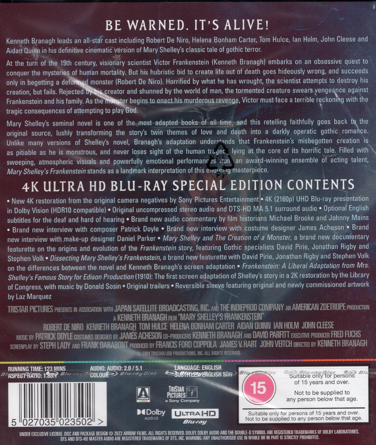 Mary Shelley's Frankenstein (ej svensk text) (4K Ultra HD) - 2