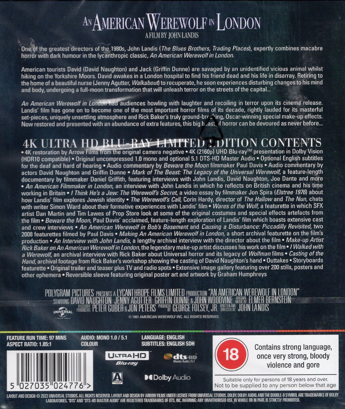 An American Werewolf In London (ej svensk text) (4K Ultra HD) - 2