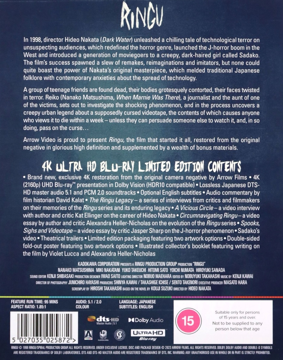 Ringu (Limited Edition) (ej svensk text) (4K Ultra HD) - 2