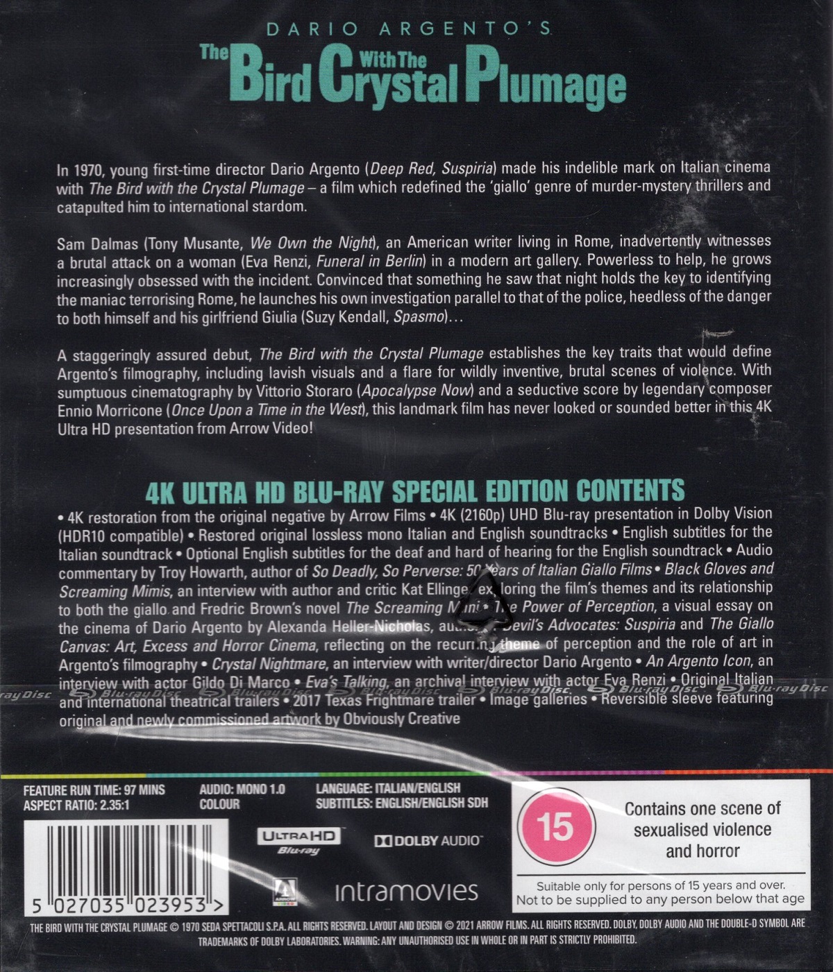 Bird With the Crystal Plumage (ej svensk text) (4K Ultra HD) - 2