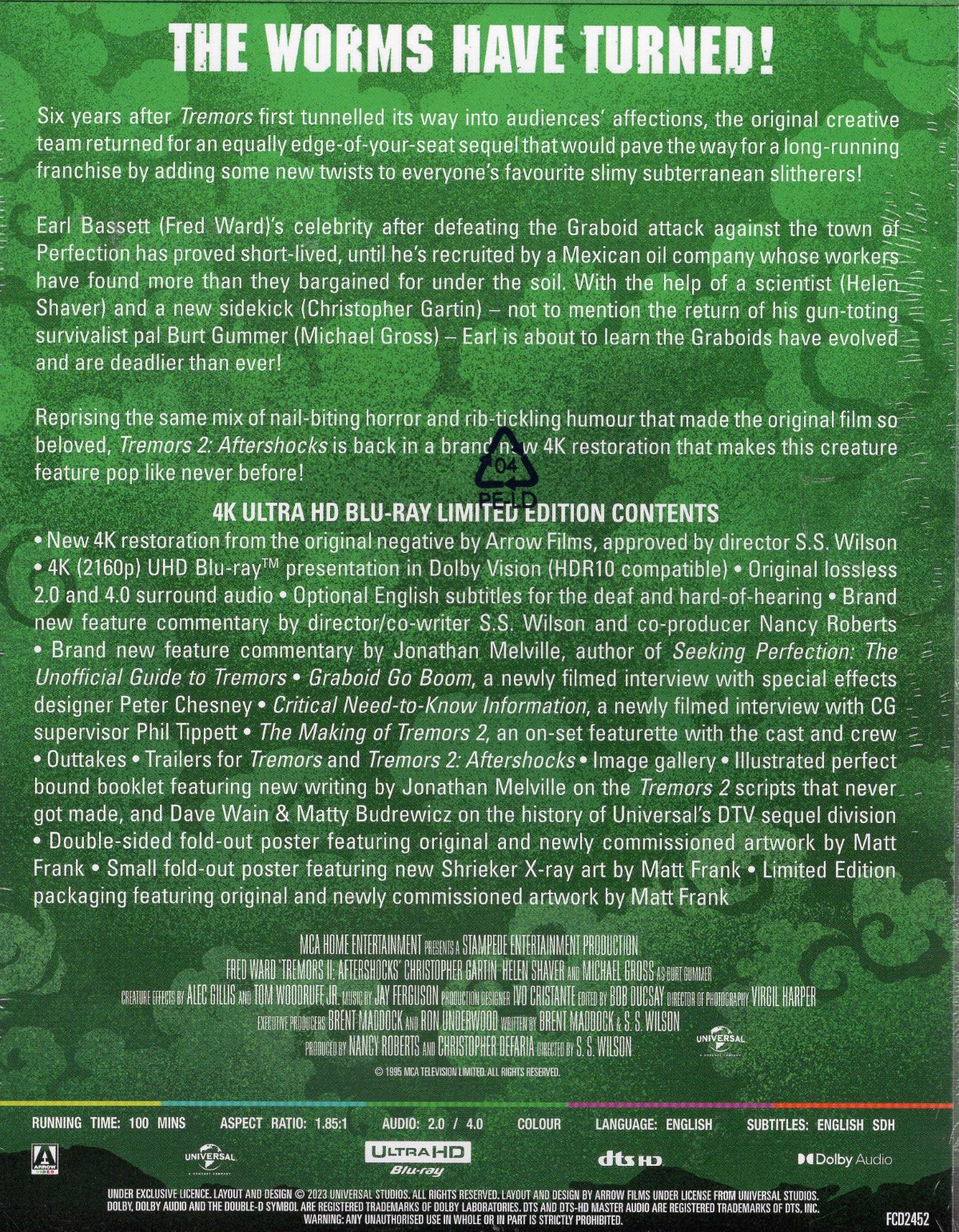 Tremors 2 - Aftershocks (Limited Edition) (ej svensk text) (4K Ultra HD) - 2