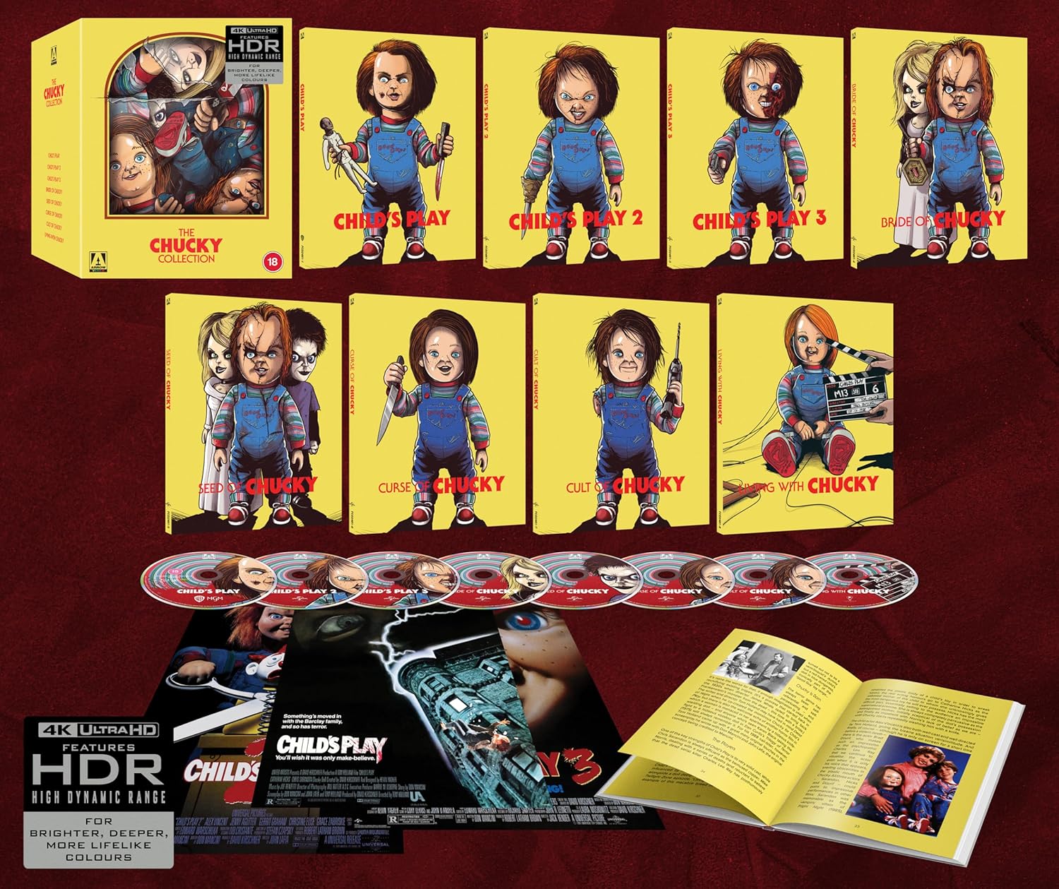 Child's Play 1 to 3 / Bride / Seed / Curse / Cult Of Chucky / Living With Chucky (Limited Edition) (ej svensk text) (4K Ultra HD + Blu-ray) - 3