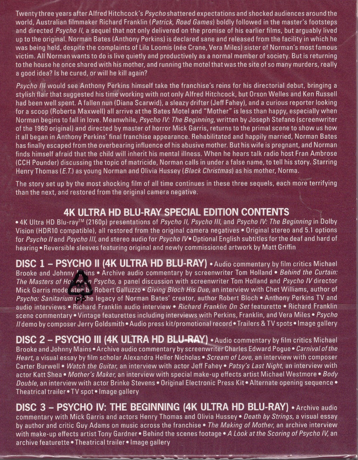 Psycho Collection (ej svensk text) (4K Ultra HD) - 2