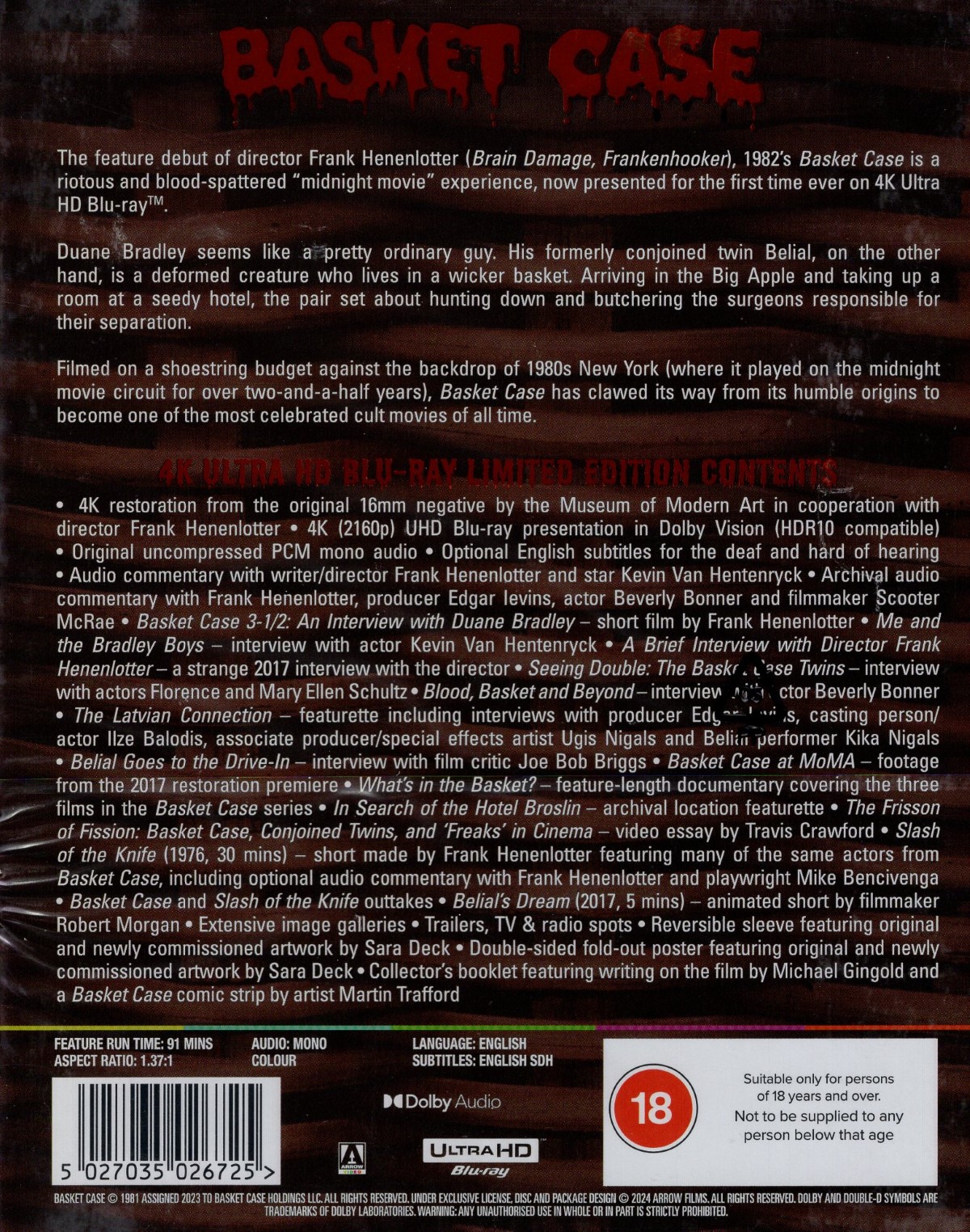 Basket Case (Limited Edition) (ej svensk text) (4K Ultra HD) - 2