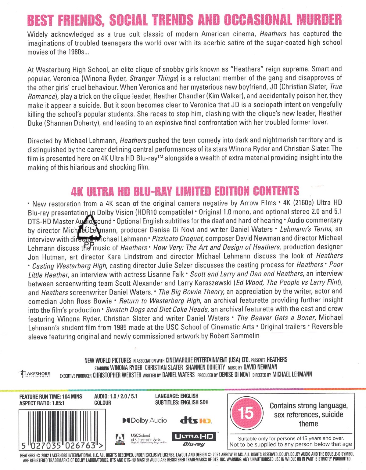 Heathers (Limited Edition) (ej svensk text) (4K Ultra HD) - 2