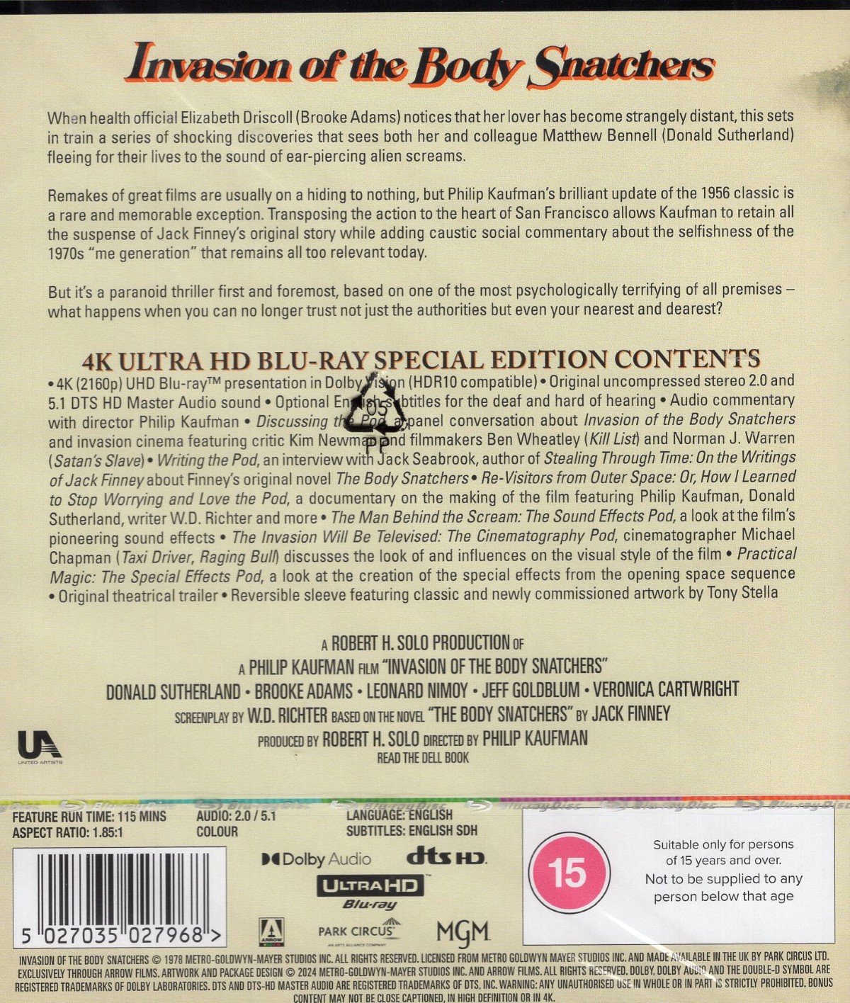 Invasion of the Body Snatchers (ej svensk text) (4K Ultra HD) - 2