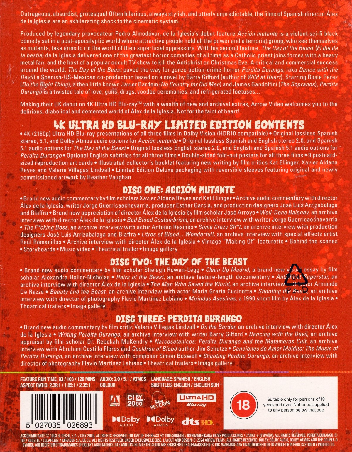 Love, Death & Apocalypse: Three Films By Alex De La Iglesia (Limited Edition) (ej svensk text) (4K Ultra HD) - 2
