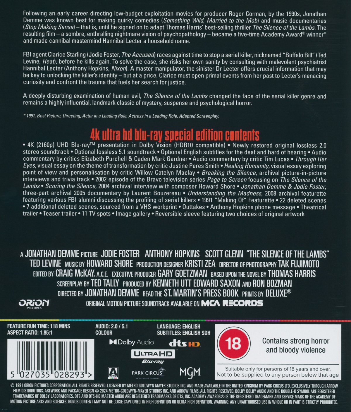 The Silence of the Lambs (ej svensk text) (4K Ultra HD) - 2