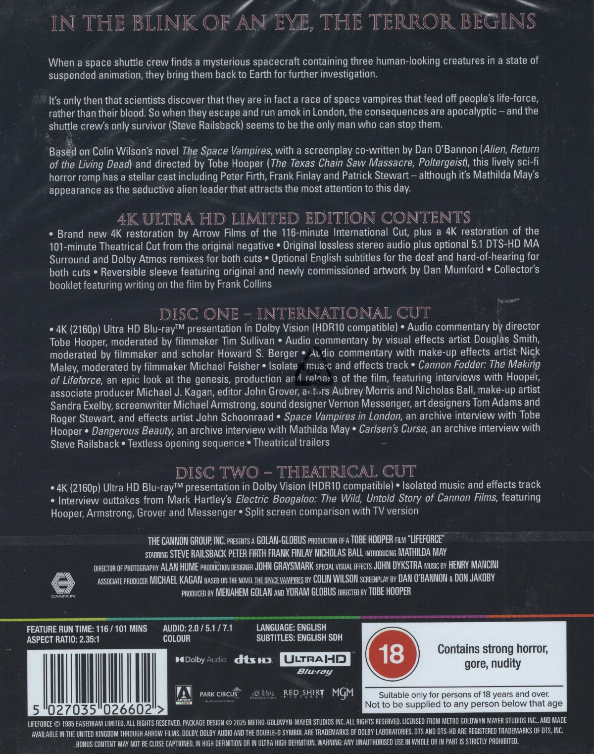 Lifeforce (Limited Edition) (ej svensk text) (4K Ultra HD) - 2