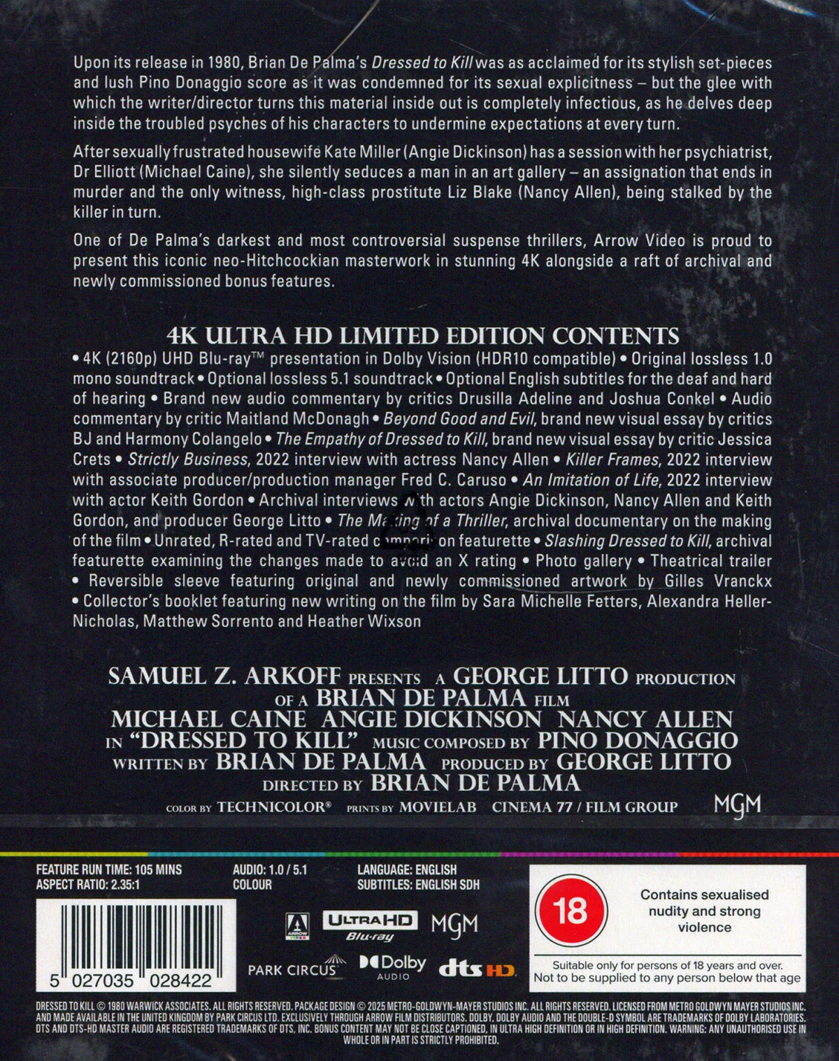 Dressed To Kill (Limited Edition) (ej svensk text) (4K Ultra HD) - 2