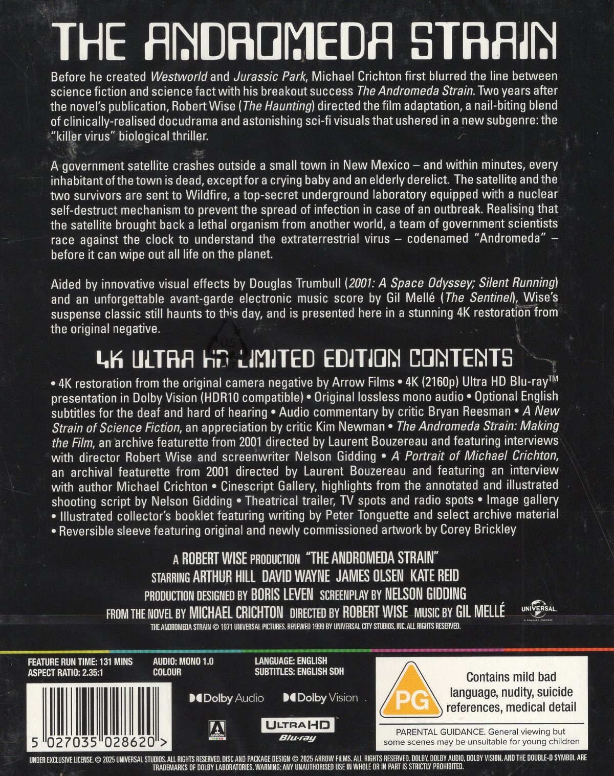 Andromeda Strain (Limited Edition) (ej svensk text) (4K Ultra HD) - 2