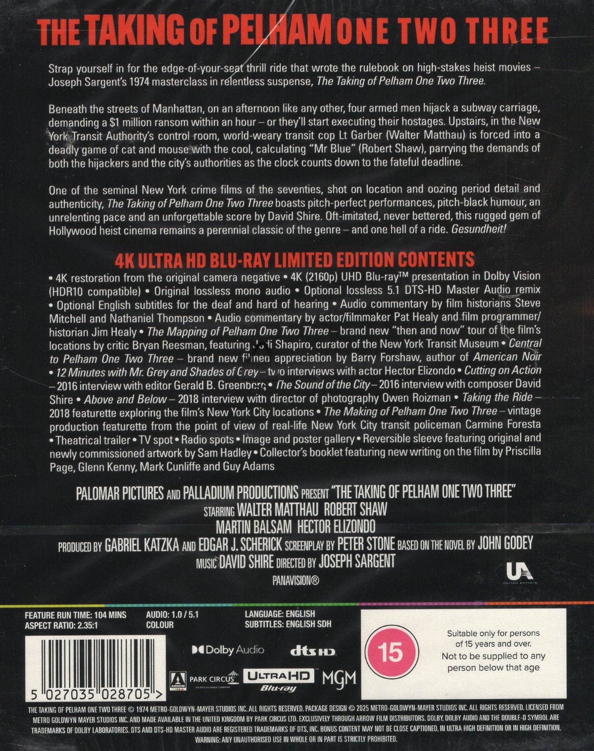 Taking of Pelham One Two Tree (Limited Edition) (ej svensk text) (4K Ultra HD) - 2