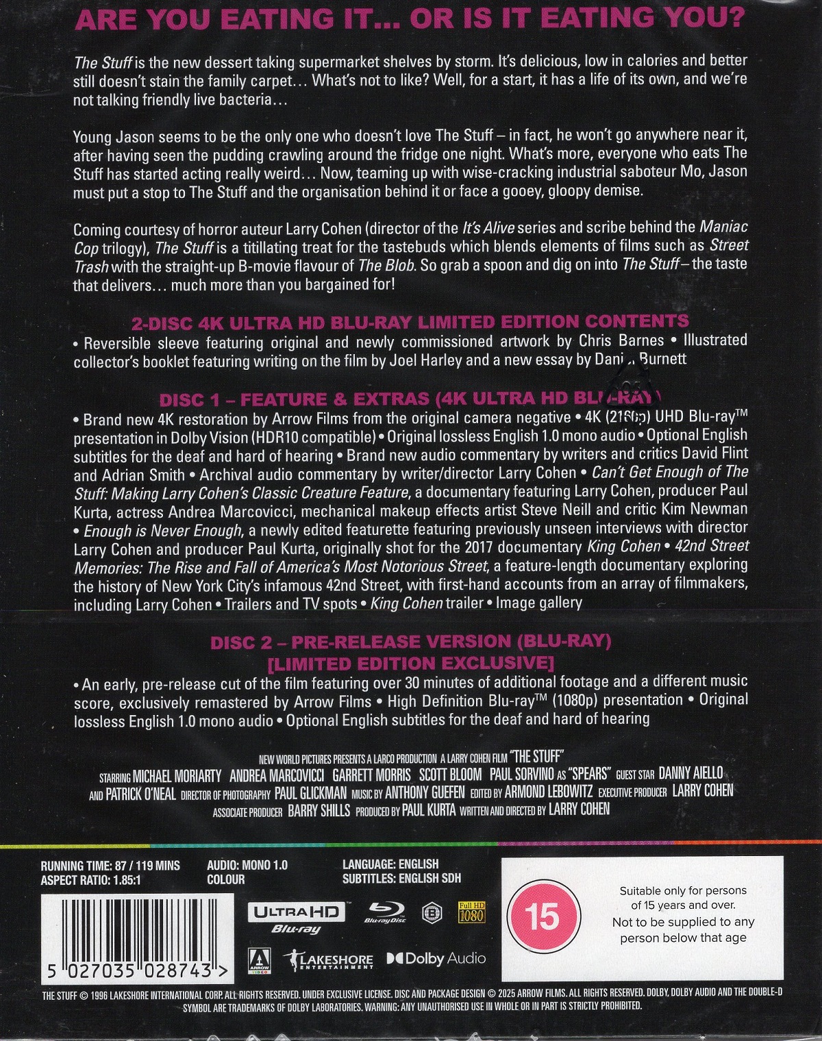 The Stuff (Limited Edition) (ej svensk text) (4K Ultra HD + Blu-ray) - 2